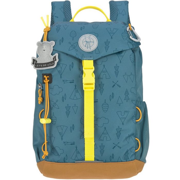 LÄSSIG Kinderrucksack Adventure Blue Mini Backpack inkl. Sitzunterlage; PETA-approved vegan; aus recyceltem Material