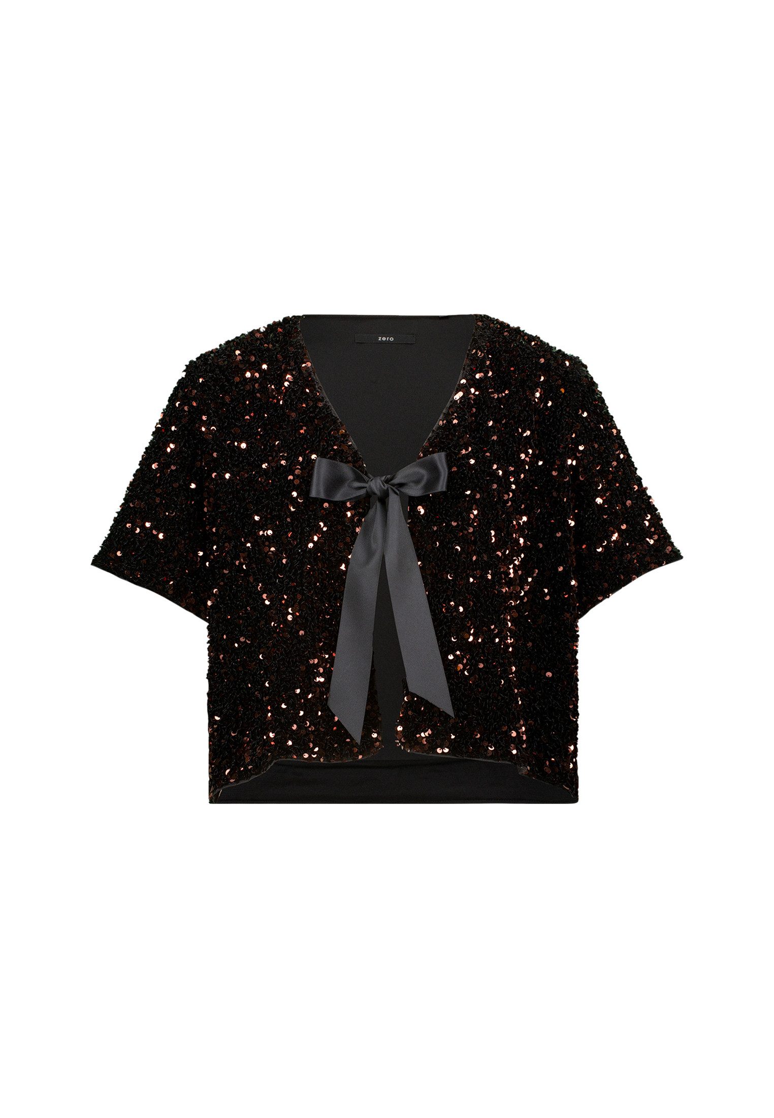 Zero Jackenblazer Damen mit Pailletten Bindedetail
