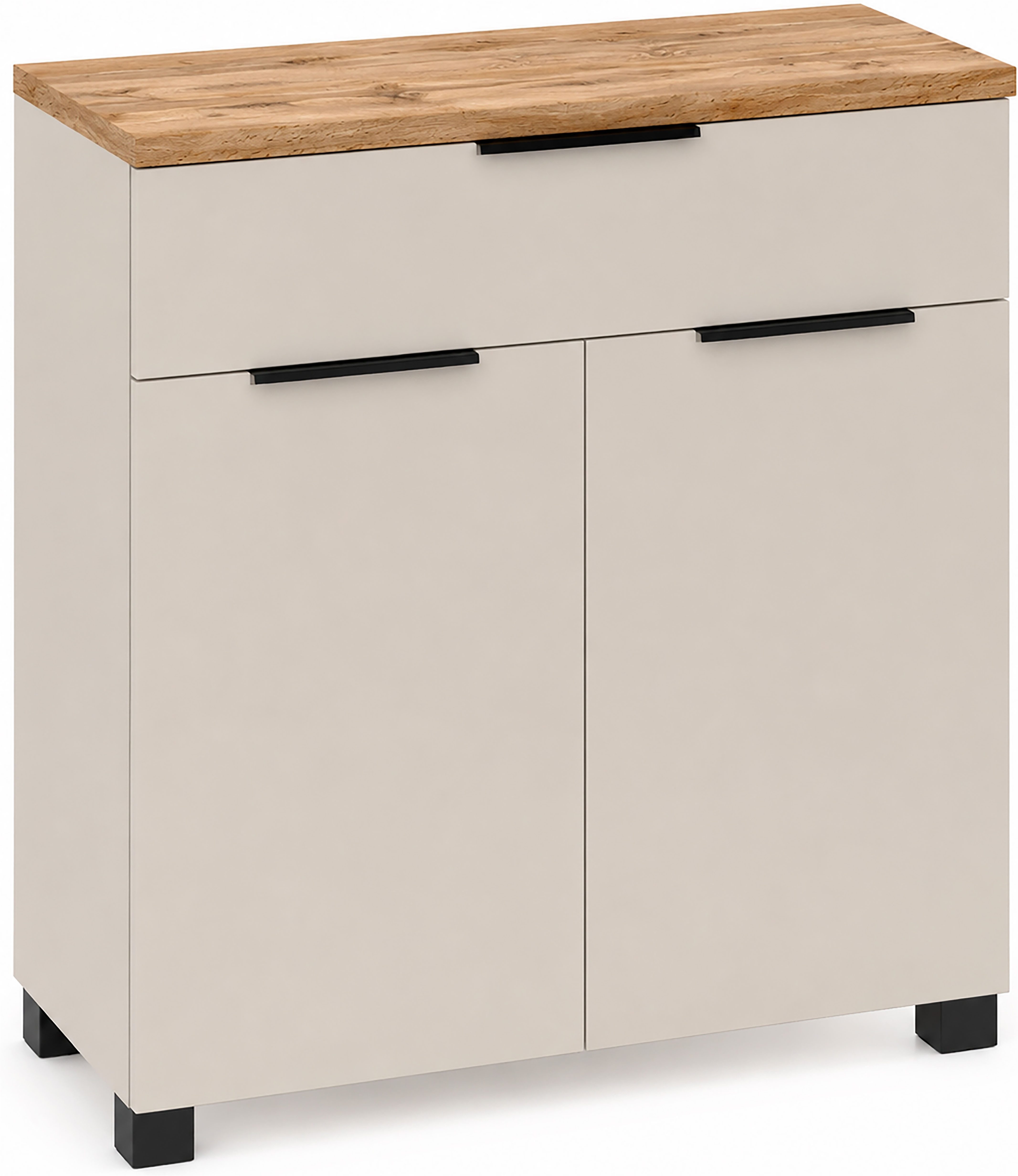 Schildmeyer Unterschrank Saga, mit fühlbarer Holzstruktur, Breite 80 cm, Made in Germany (1-St) Eiche Landhaus Dekor mit fühlbarer Struktur, Made in Germany