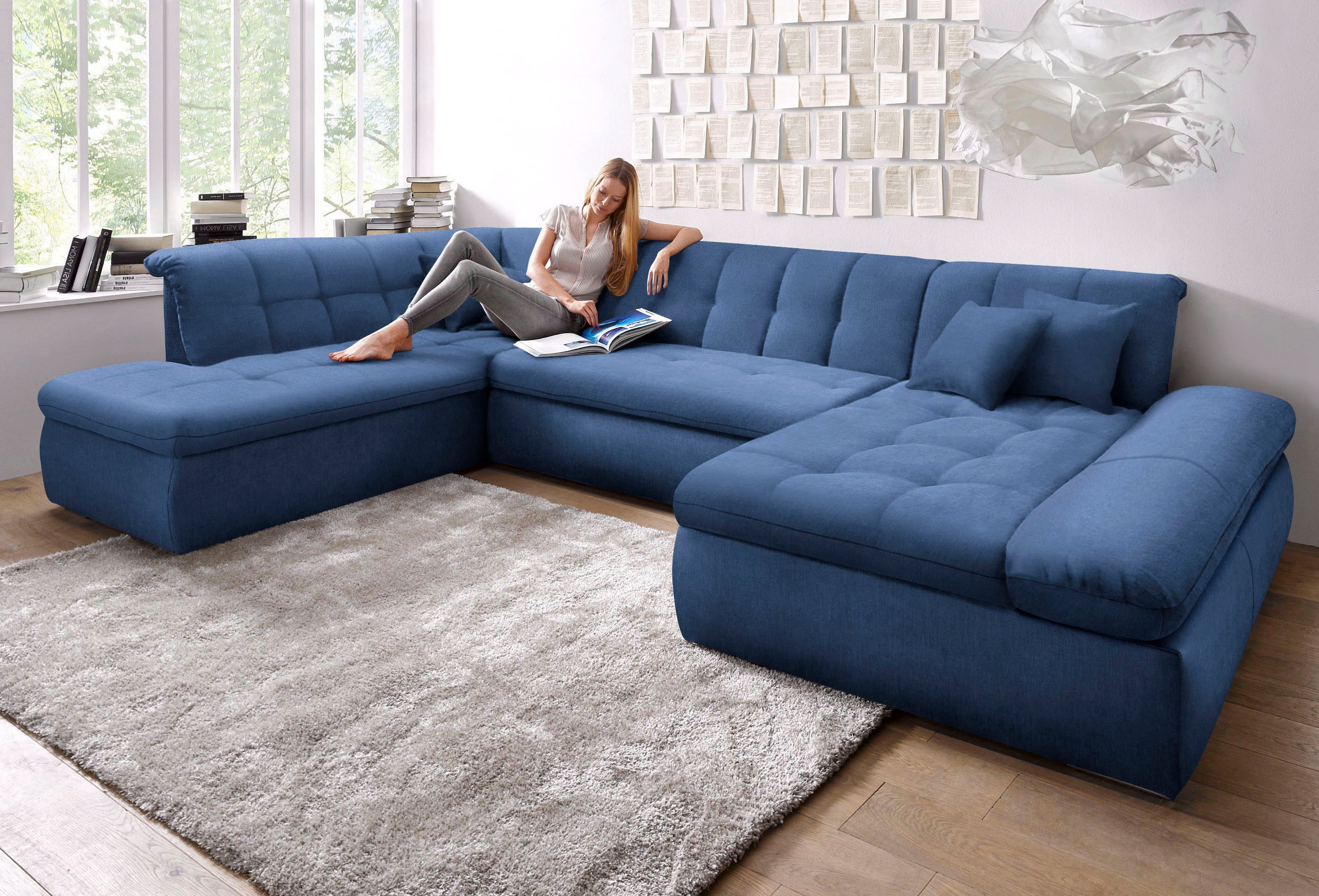 DOMO collection Wohnlandschaft "Moric Luxus incl. Zierkissen", U-Form, bis günstig online kaufen