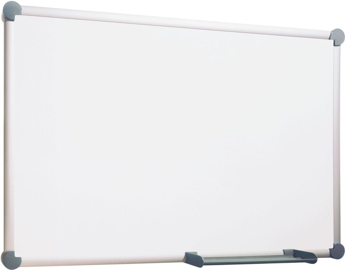 MAUL Magnettafel Whiteboard 2000 Maulpro Emaille 90x180cm Ecken grau