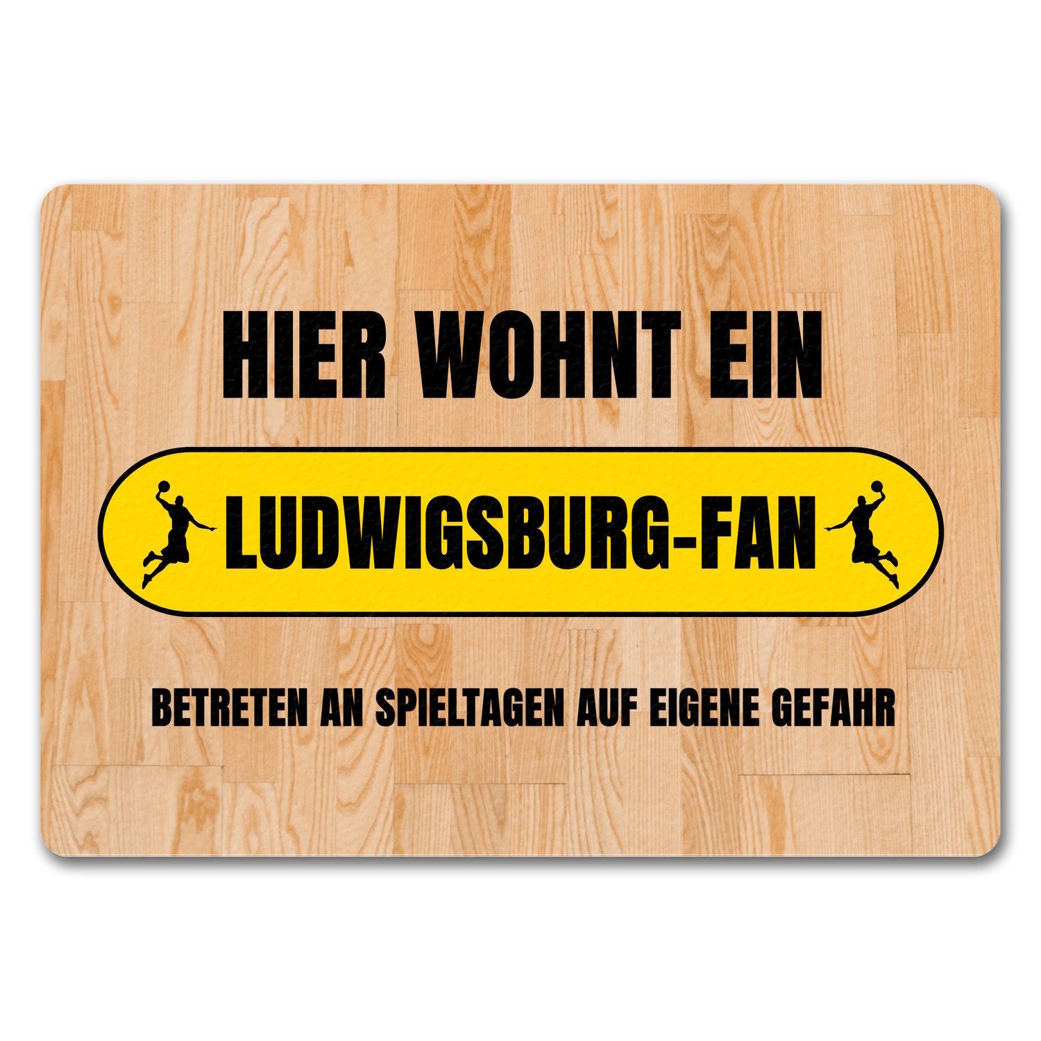 Fußmatte Hier wohnt ein Ludwigsburg Fan Fußmatte in 35x50 cm ohne Rand mit