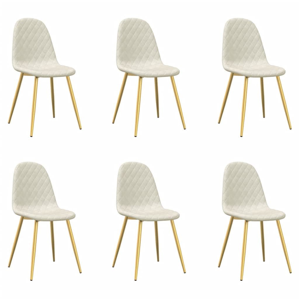 vidaXL Esszimmerstuhl Esszimmerstühle 6 Stk. Creme günstig online kaufen