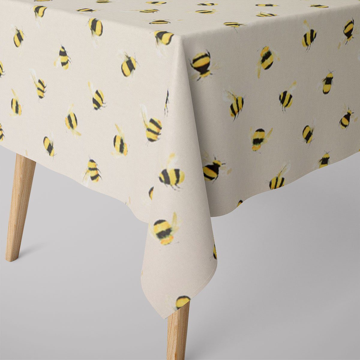SCHÖNER LEBEN. Tischdecke SCHÖNER LEBEN. Tischdecke STUDIO G Digitaldruck Bienen taupe, Digitaldruck