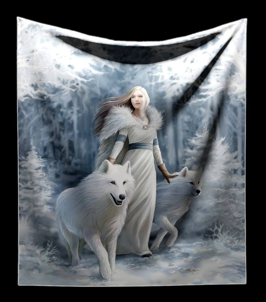 Wohndecke Kuschelige Decke mit Wolf - Winter Guardian - Anne Stokes  Fantasy, Figuren Shop GmbH