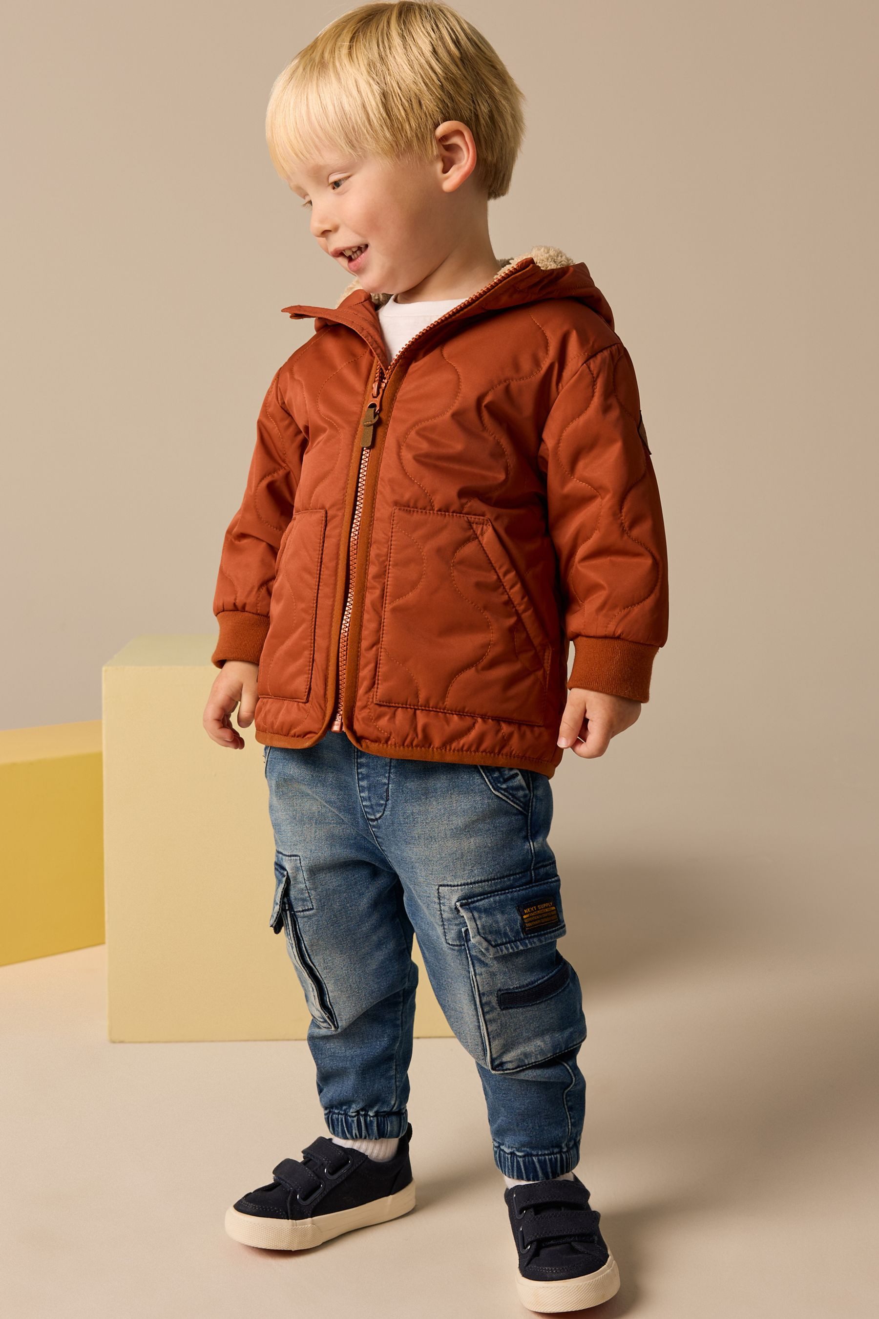 Next Steppjacke Wasserabweisender Steppmantel mit Fleecefutter günstig online kaufen