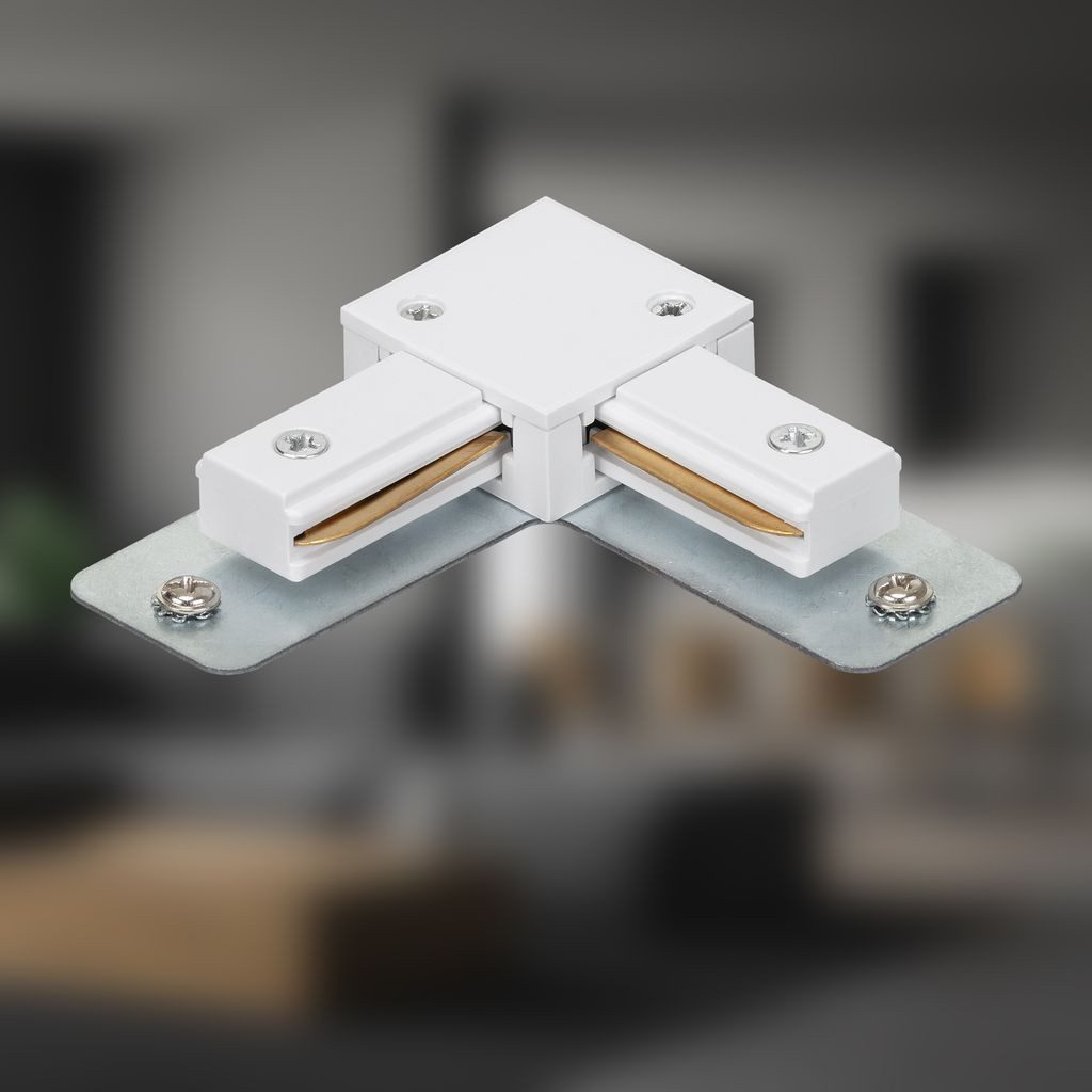 Briloner Leuchten LED Deckenleuchte 8004006, LED fest integriert, Eckverbinder 86 mm Weiß Schienensystem Rail Wohnzimmer Büro Küche