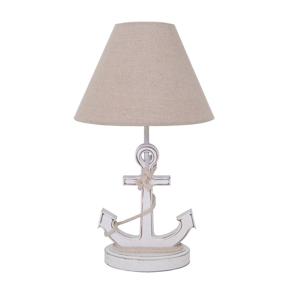 Grafelstein Tischleuchte Tischlampe WHITE ANCHOR weiß beige mit Anker und J günstig online kaufen