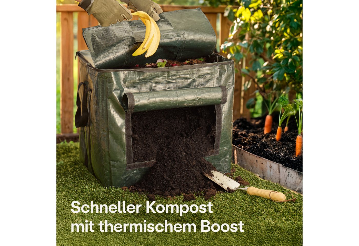 Thumbnail - Praknu Thermokomposter Praknu 85L Thermo Komposter - Platzsparender Schnellkomposter , 85 l, Indoor/Outdoor - für schnel...