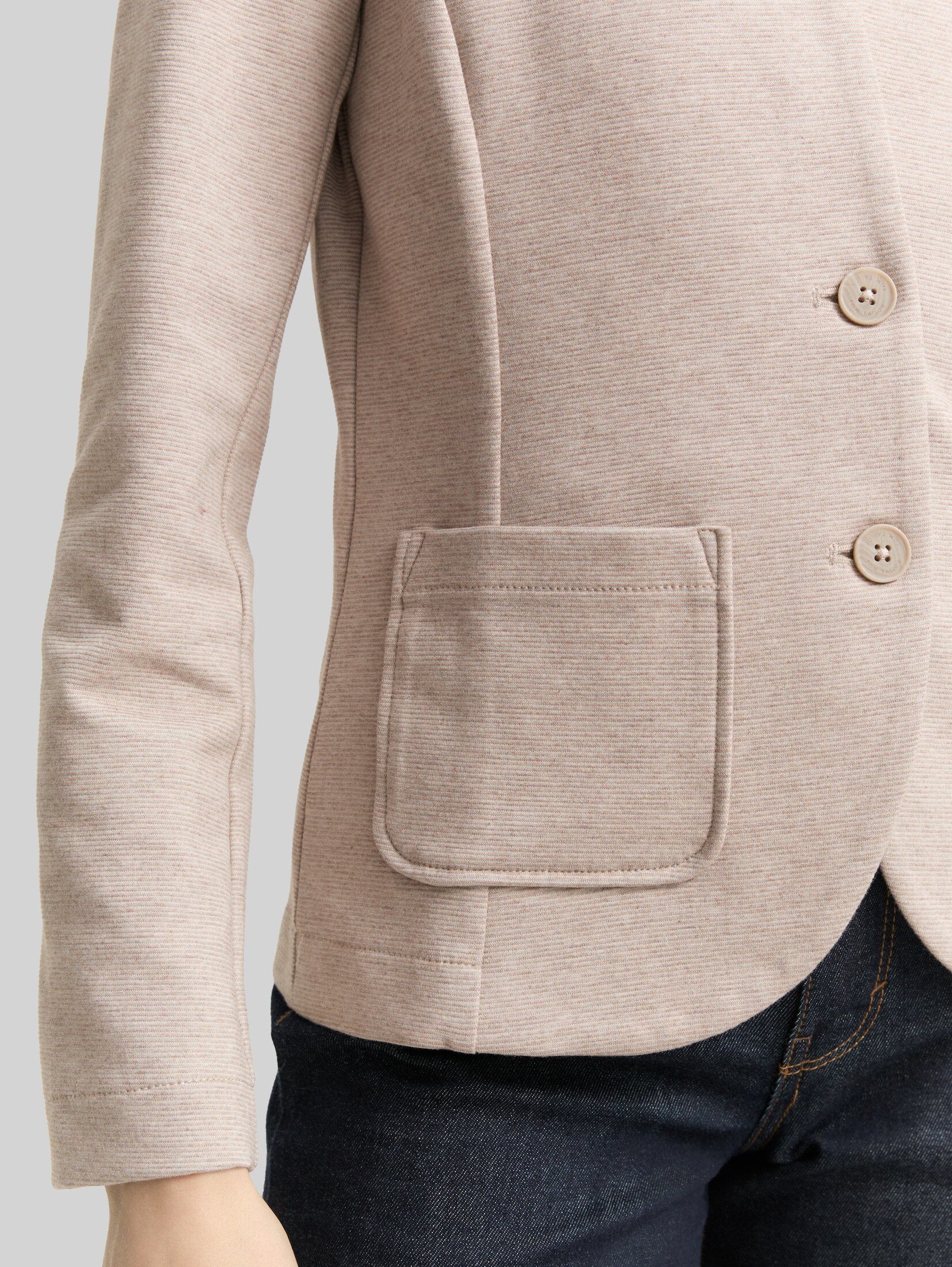 TOM TAILOR Jackenblazer Blazer Slim Fit Blazer mit Ottoman Struktur – Bild 4 von 5