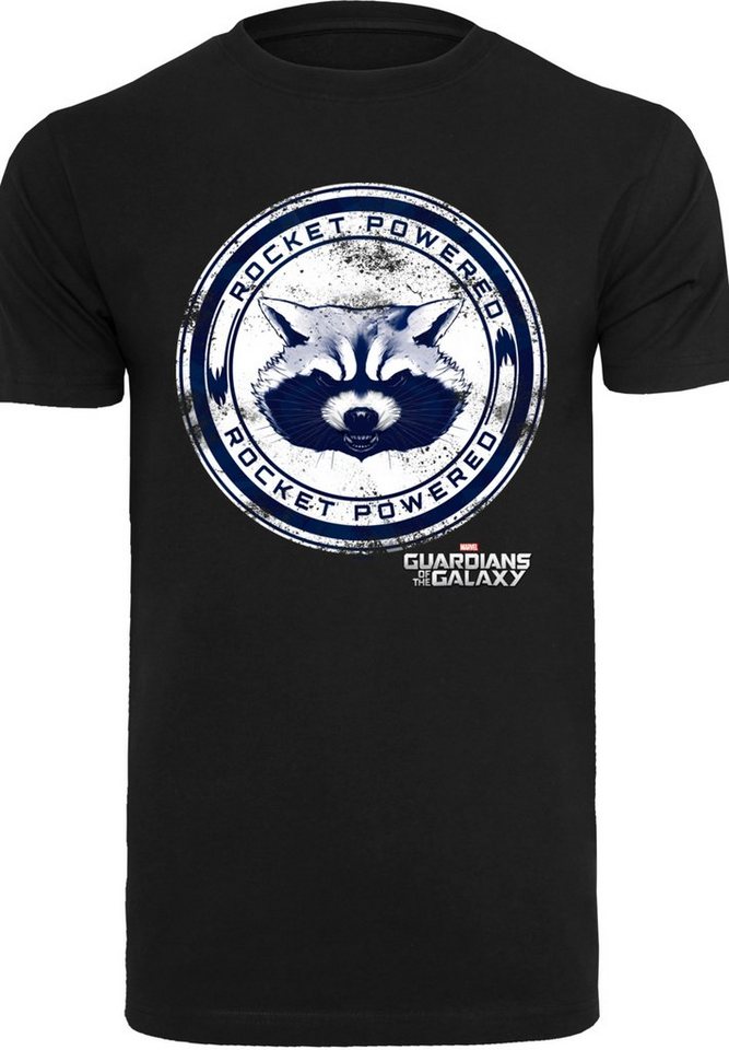 F4NT4STIC T-Shirt Marvel Guardians Of The Galaxy Rocket Powered  Herren,Premium Merch,Regular-Fit,Basic,Logo Print