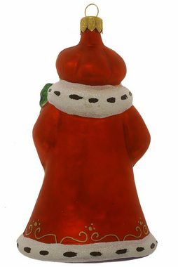 Hamburger Weihnachtskontor Christbaumschmuck Weihnachtsmann mitTannenbaum, Dekohänger - mundgeblasen - handdekoriert