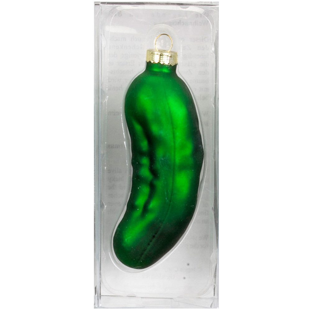 INGE-GLAS® Weihnachtsbaumkugel Christbaumschmuck Weihnachtsgurke 10.5cm
