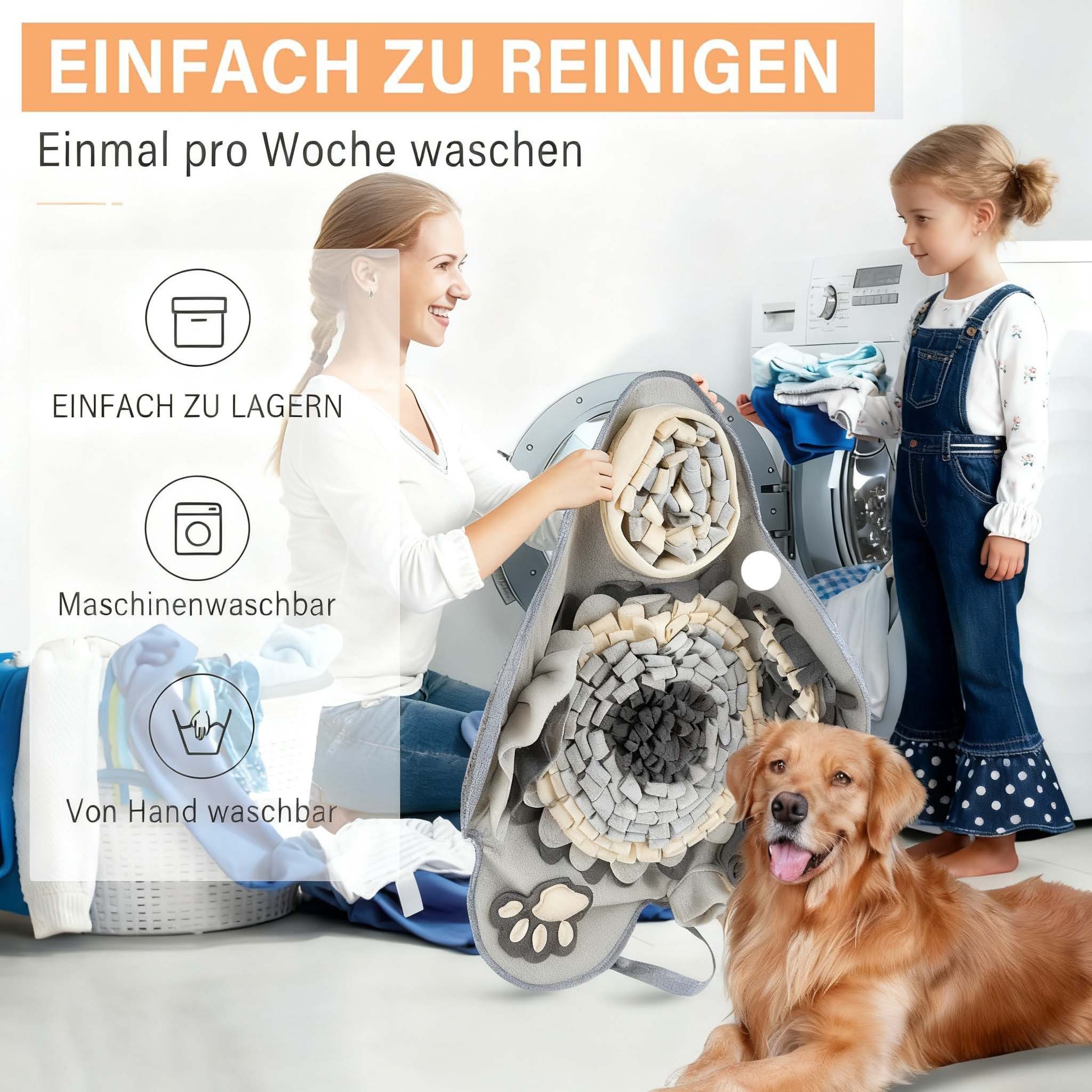 Ledander Tier-Intelligenzspielzeug Schnüffelteppich für Hunde mit Anti Rutsch Schnüffelmatte