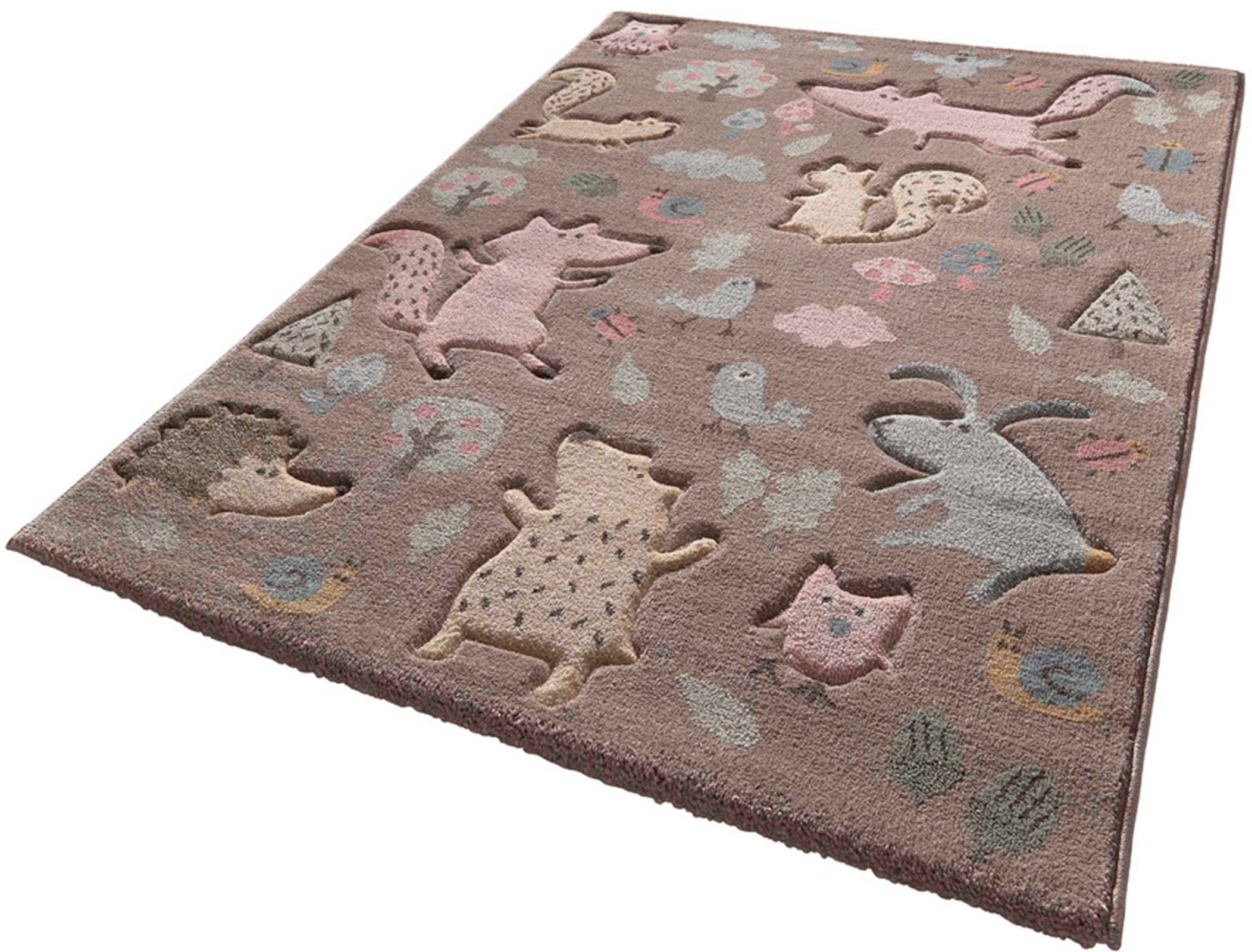 Sigikid Kinderteppich »Forest«, rechteckig, 13 mm Höhe, Wald Tiere Design, günstig online kaufen