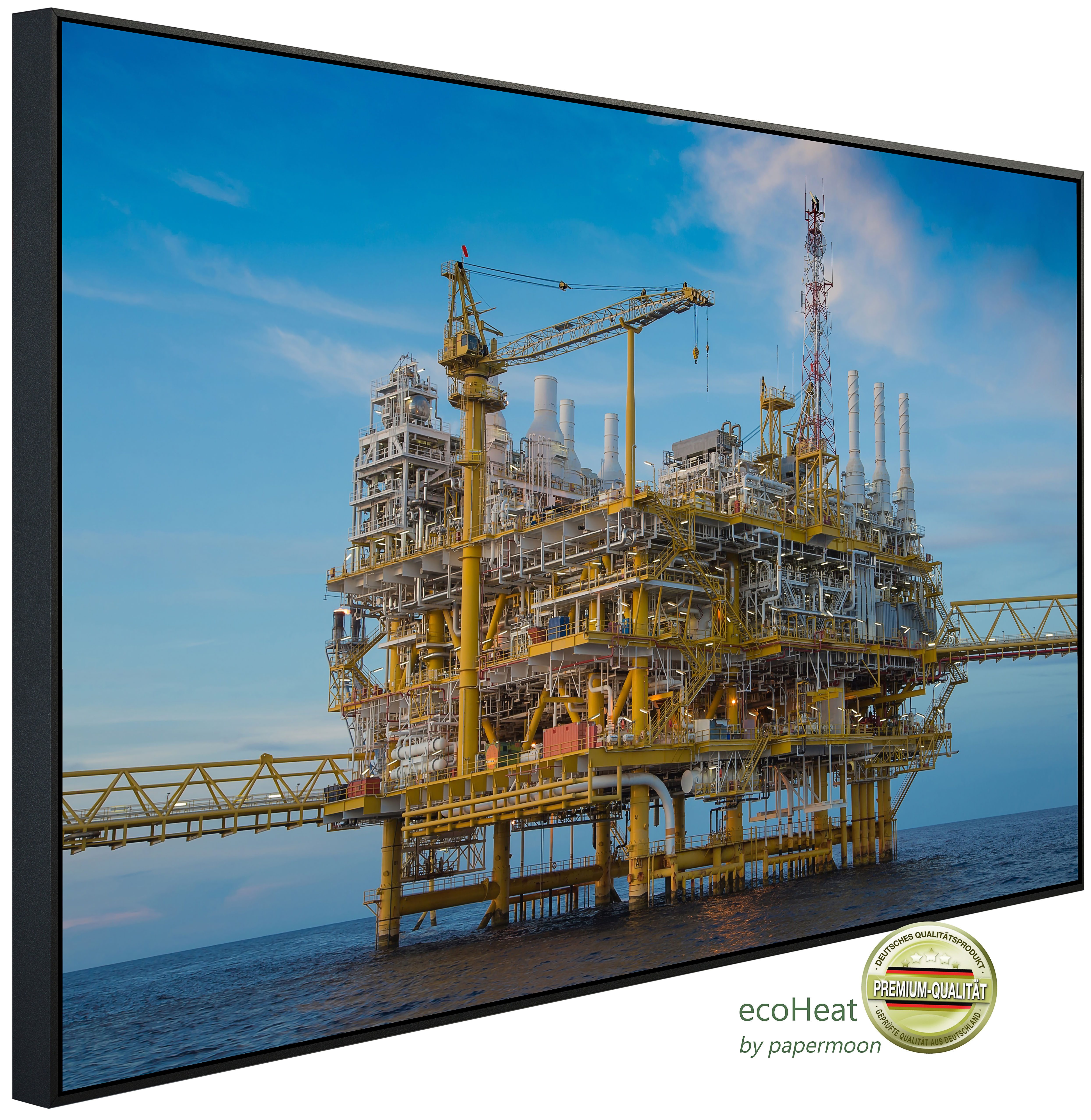 Papermoon Infrarotheizung INFRAROT-BILD-HEIZUNG, Ölbohrinsel, TÜV-Rheinland/GS zertifiziert, angenehme Strahlungswärme
