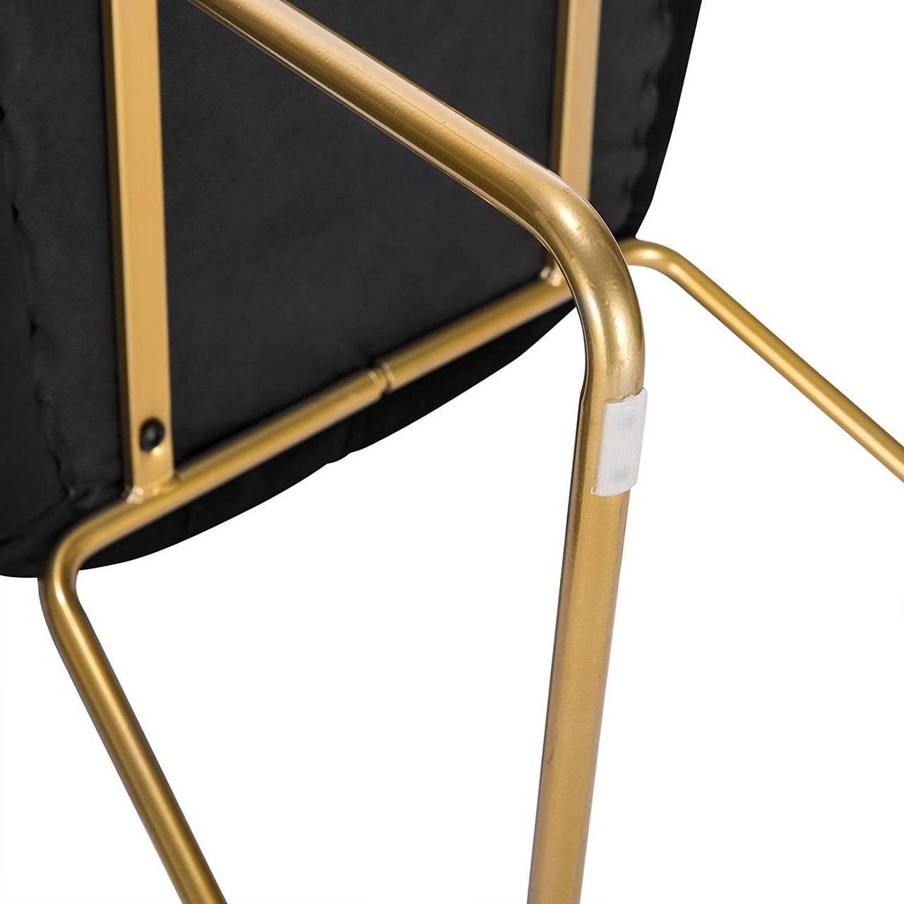 Woltu Esszimmerstuhl Samt, Sitzfläche (2 aus St), Metall aus schwarz Beine Gold