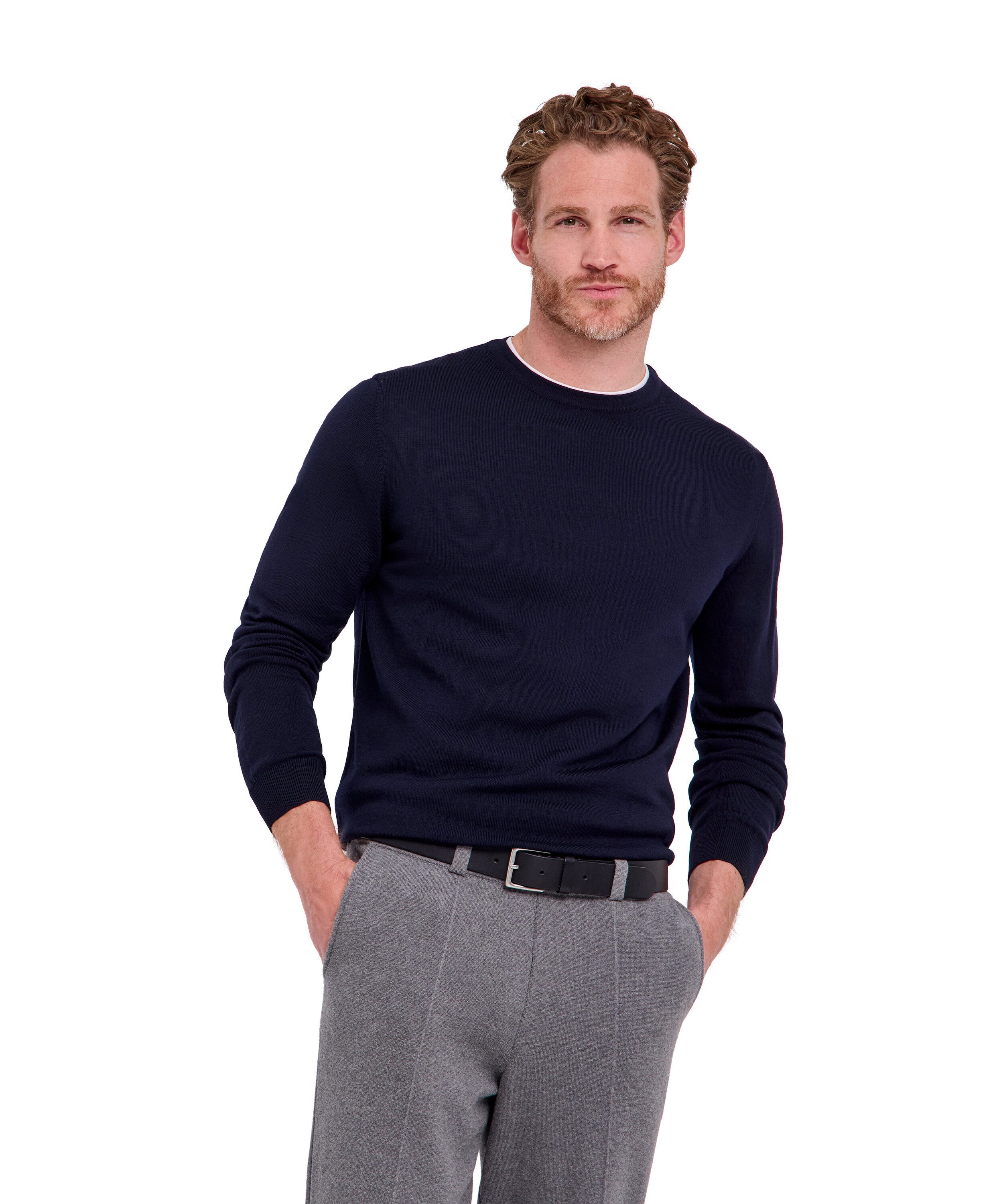Strickpullover Pullover aus reiner, extrafeiner Merinowolle