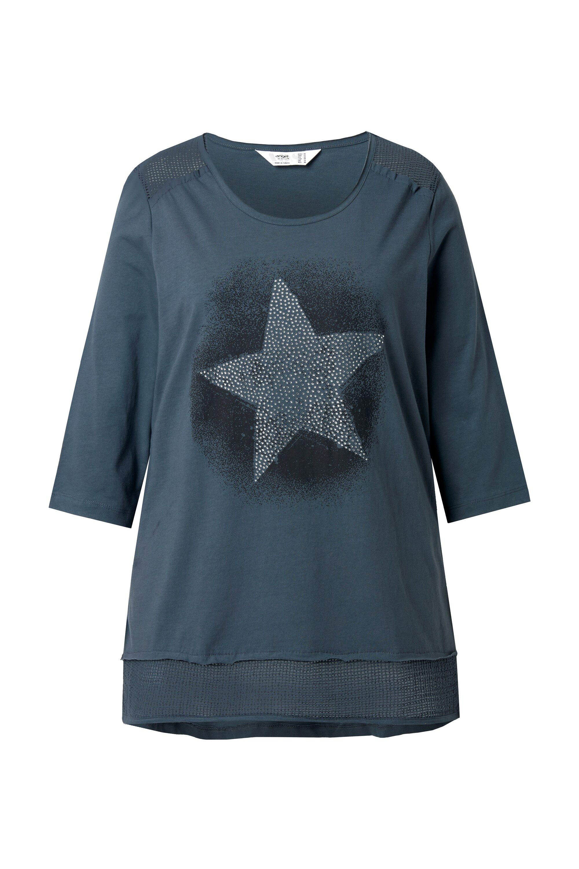 Angel of Style T-Shirt T-Shirt A-Linie cold dyed Glitzer-Stern günstig online kaufen