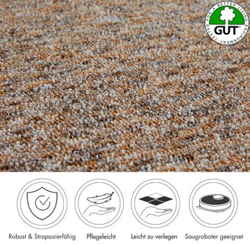 Teppichboden Feinschlinge Gambia, Andiamo, rechteckig, Höhe: 7,2 mm, meliert, Breite 400 cm oder 500 cm, strapazierfähig, pflegeleicht