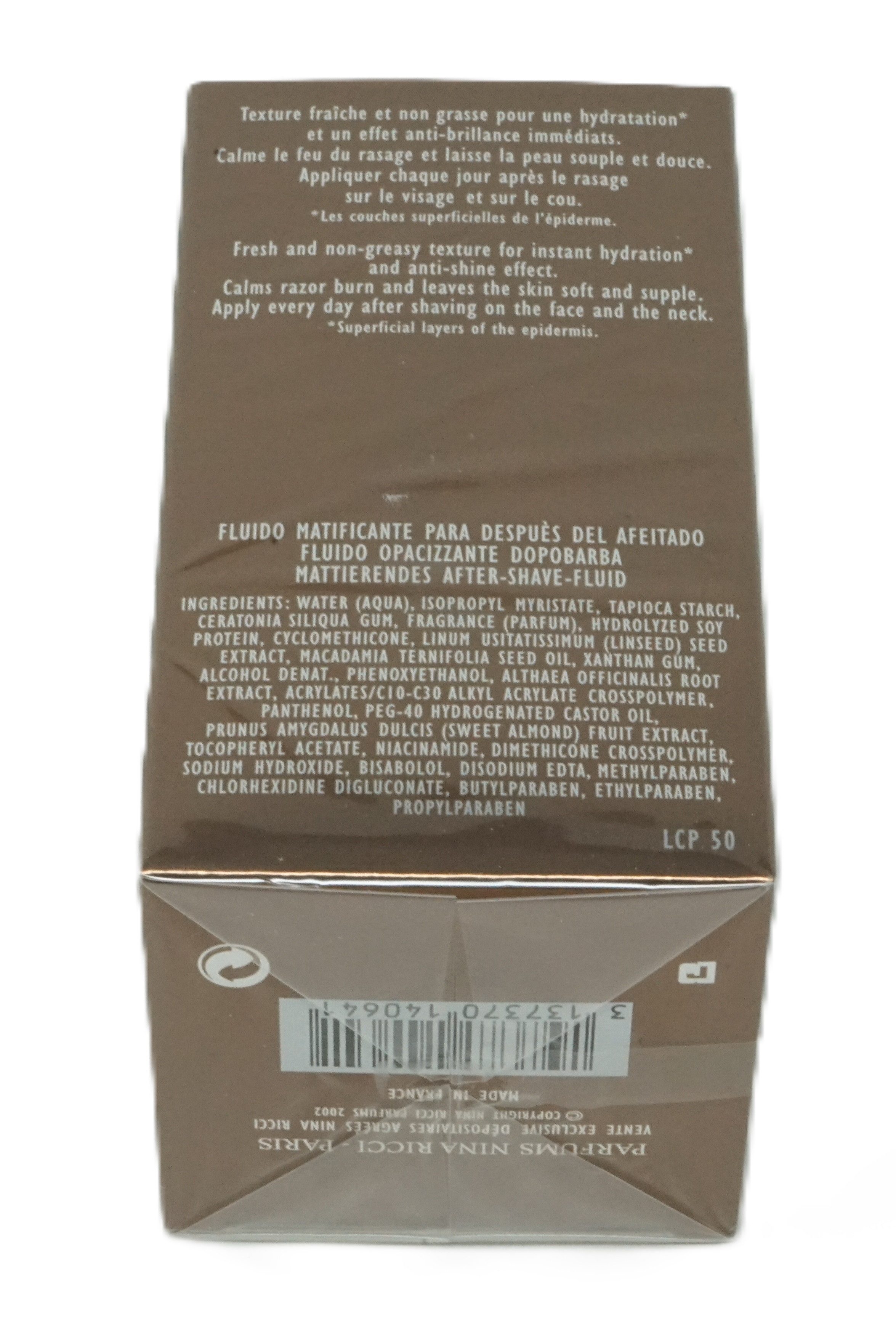 Nina Ricci After-Shave Nina Ricci Mémoire d'Homme Mattifying After Shave Fluid 50 ml