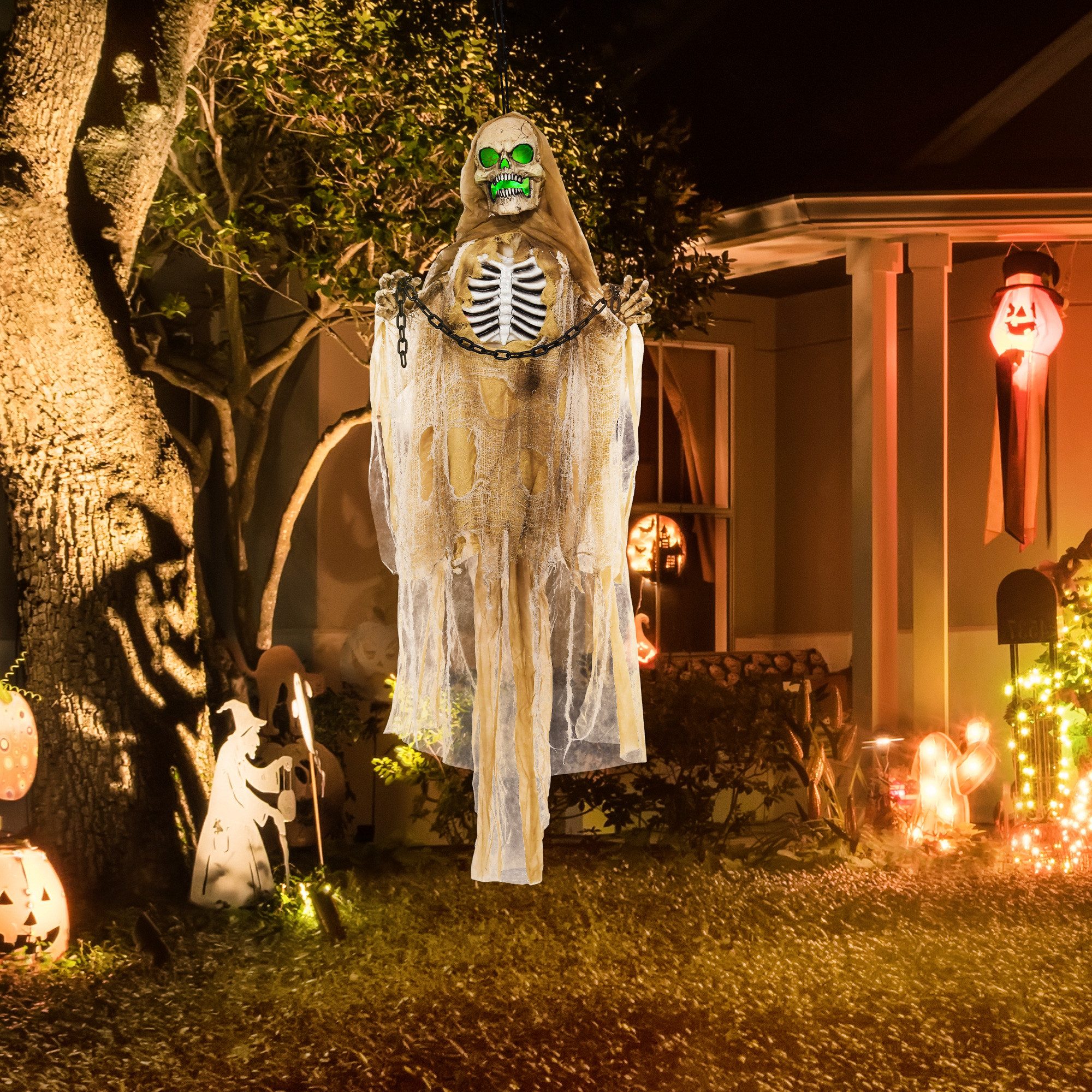 HOMCOM Dekofigur Halloween Deko Animiert