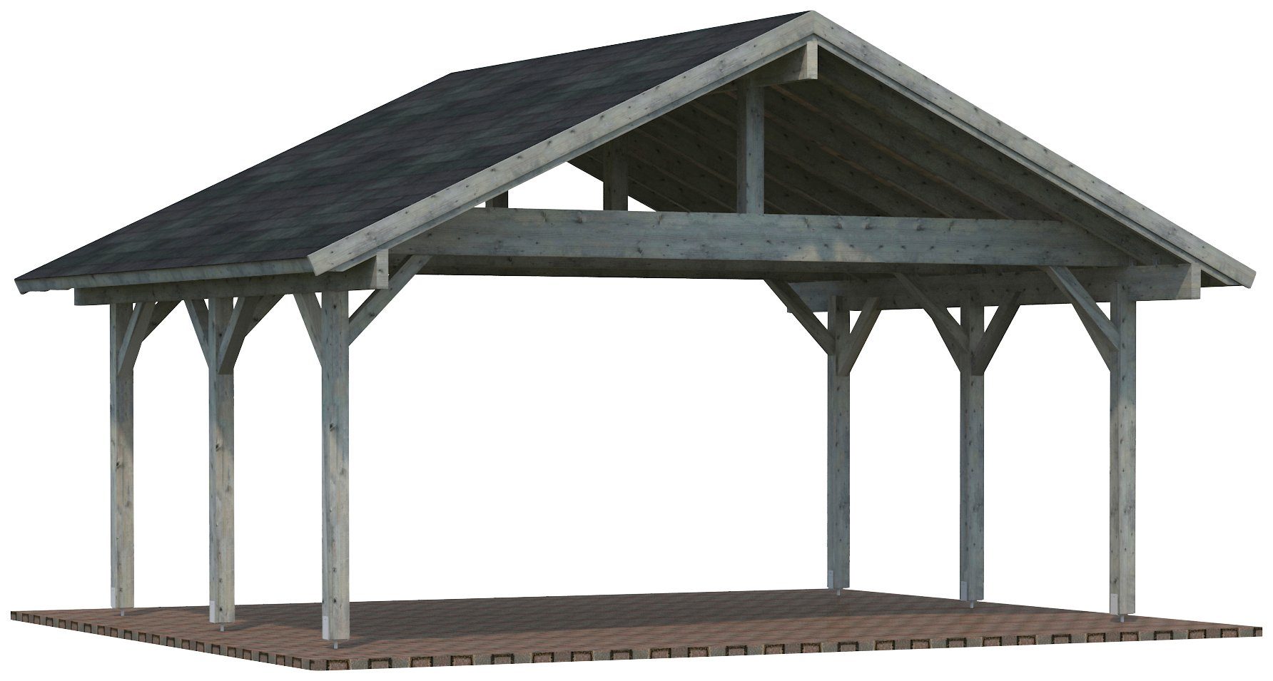 Palmako Einzelcarport Robert, cm BxT: 635x510