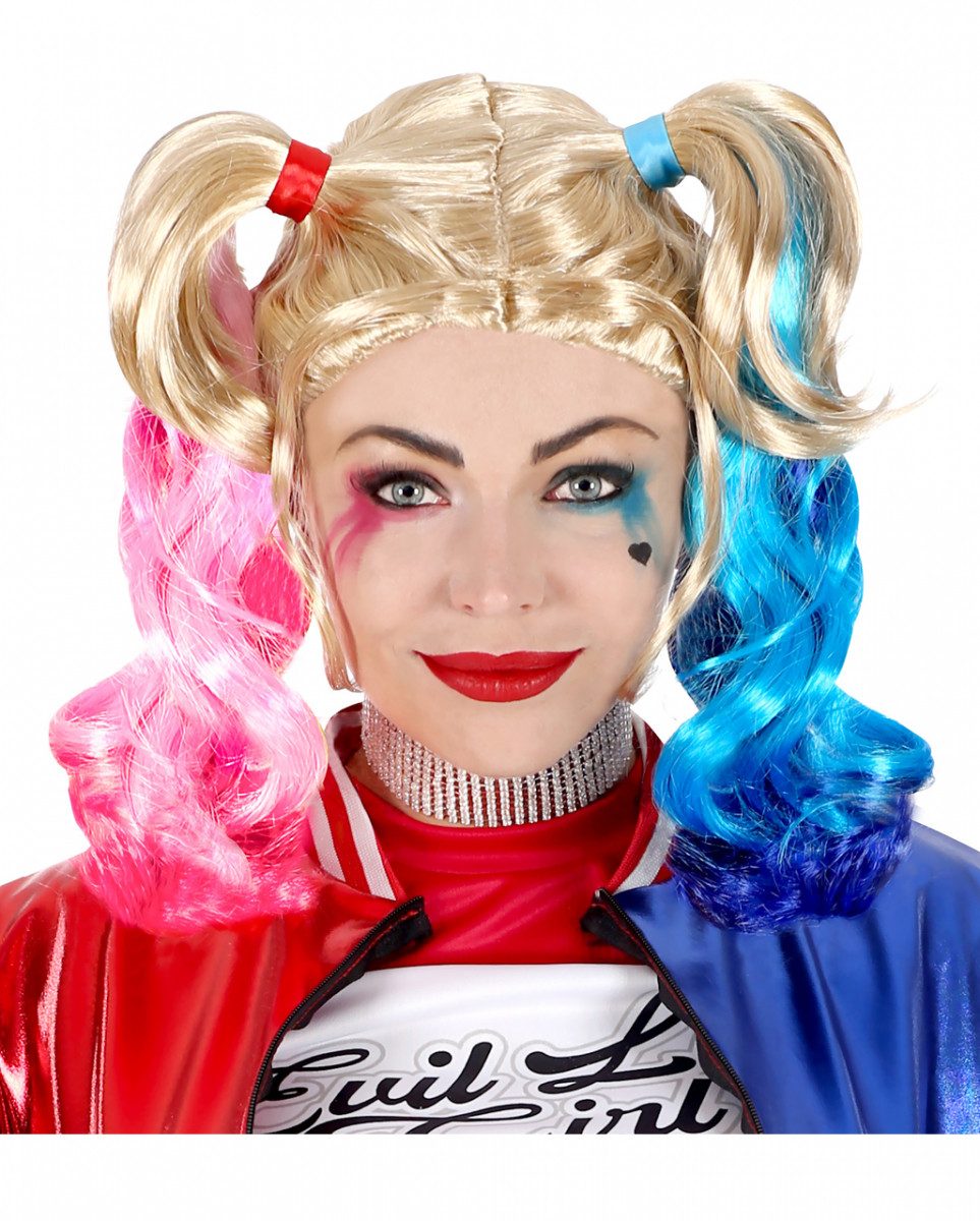 Kostüm-Perücke Crazy Villain Perücke mit Zöpfen für Fasching & Co