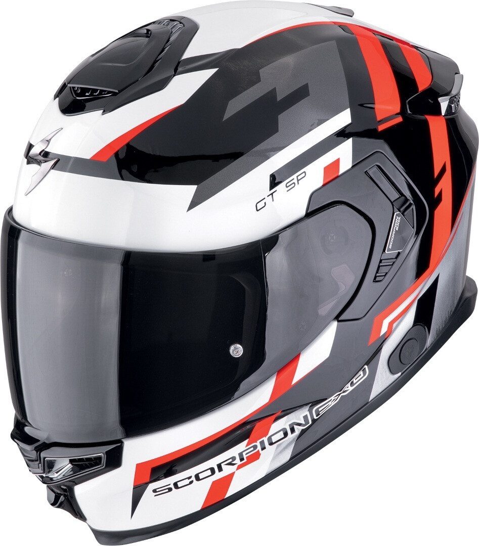 Scorpion Exo Motorradhelm EXO-GT SP Air Tornado Helm, vorbereitet für Kommunikationssystem,Notfallsystem-Polsterung (EQ
