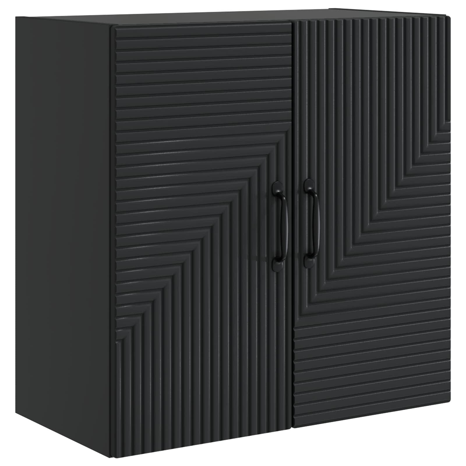 vidaXL Hängeschrank Wandschrank Schwarz 59 x 31 x 60 cm Holzwerkstoff (1-St)