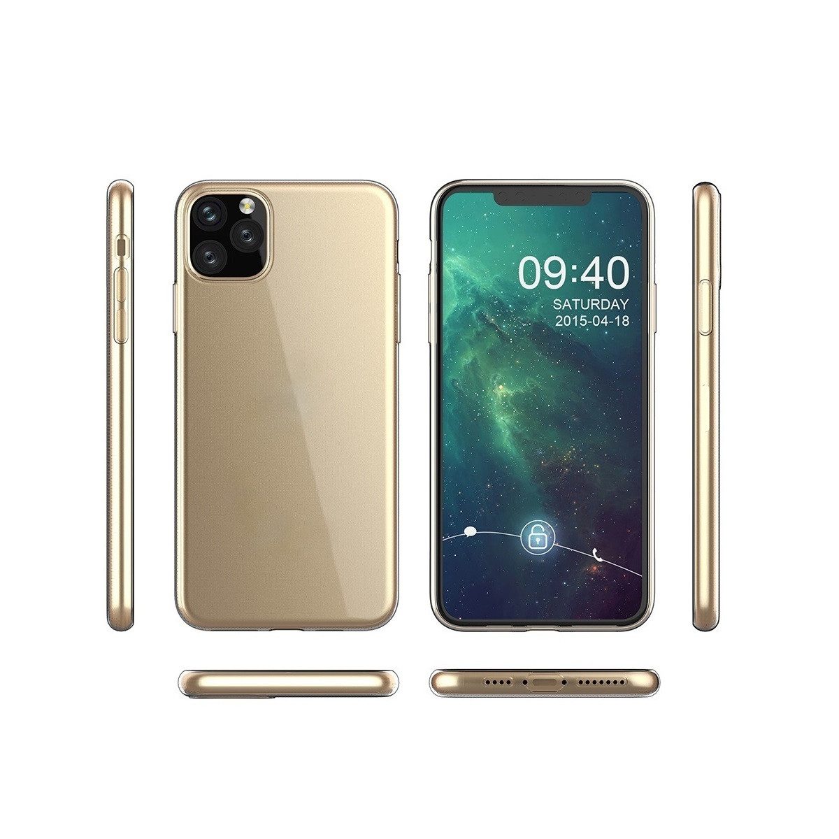 Ventarent Handyhülle Handy Hülle Case transparent passt für iPhone 11 Pro Max 6,5", transparent, vergilbungsfrei, Wireless Charging