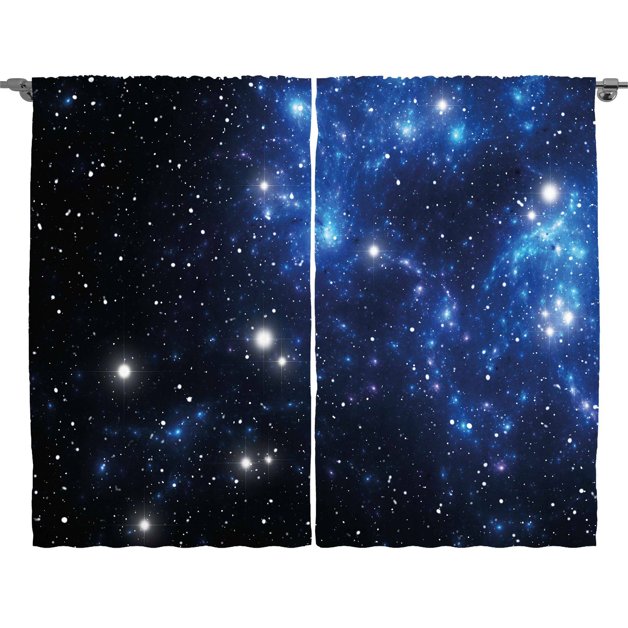 Abakuhaus Gardine Schlafzimmer Kräuselband Vorhang mit Schlaufen und Haken, Konstellation Space Star Nebel