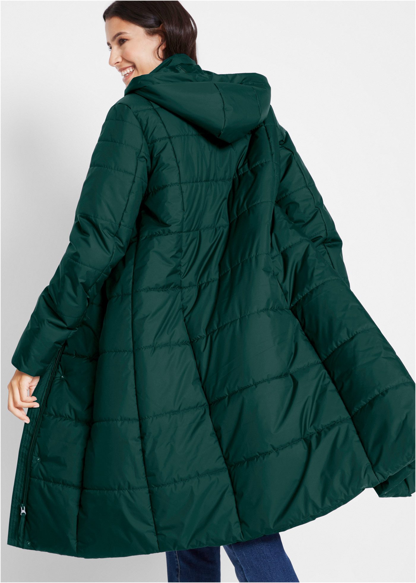 bonprix Steppmantel Steppmantel mit abnehmbarer Kapuze günstig online kaufen