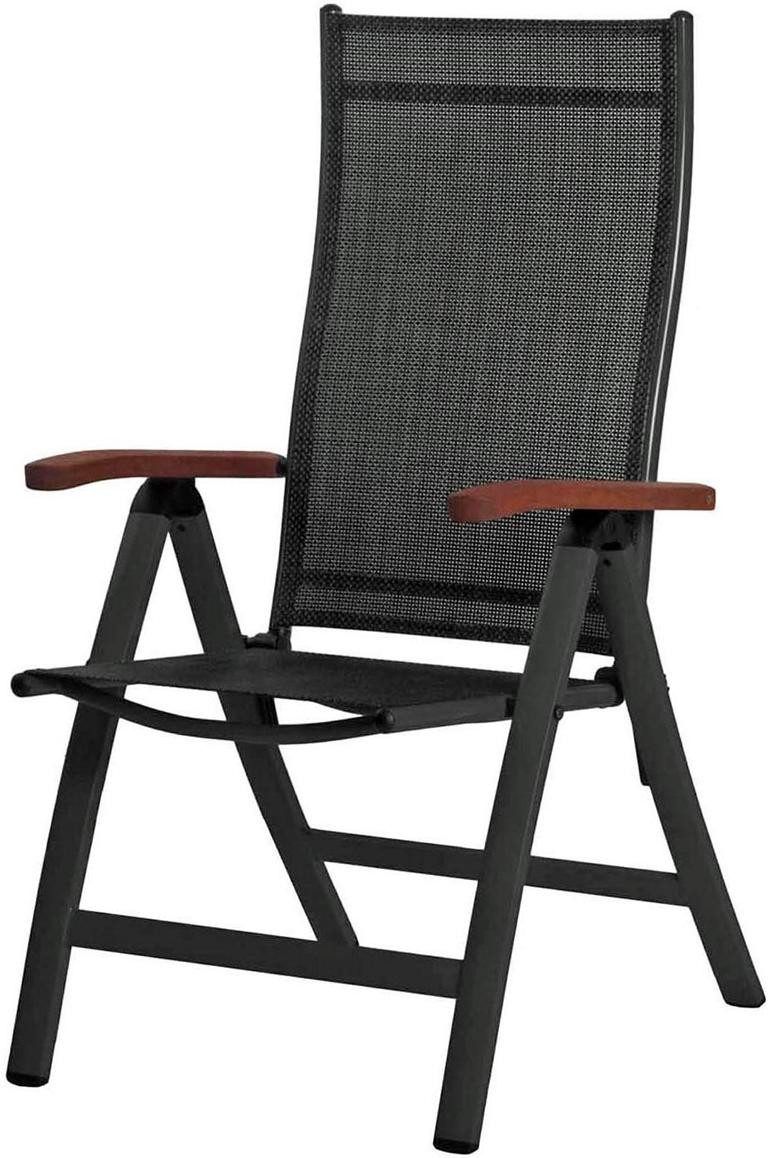 Sun Garden Gartenstuhl Klappsessel Elba S006-M06 anthrazit-schwarz Aluminium Sun Garden