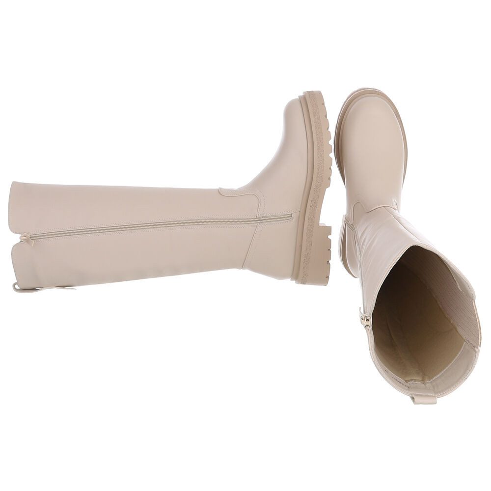 Ital-Design Hochschaftstiefel mit robustem Design für Damen Plateaustiefel günstig online kaufen