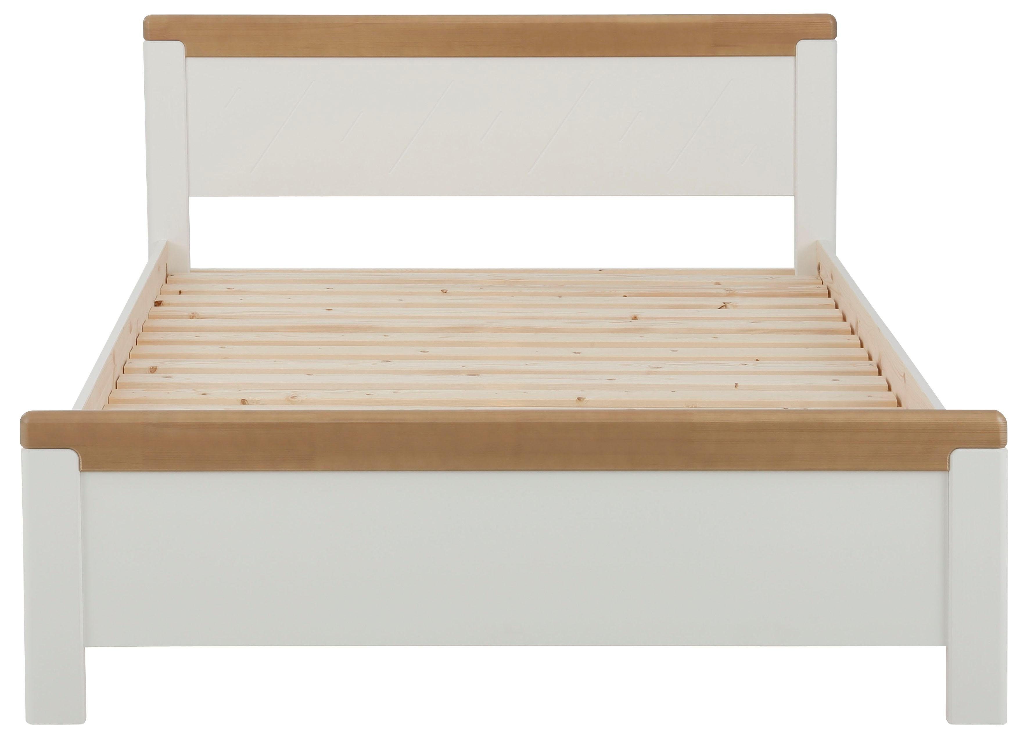 OTTO home Holzbett "CARITA", mit praktischem Rollrost, aus massivem Kiefernholz