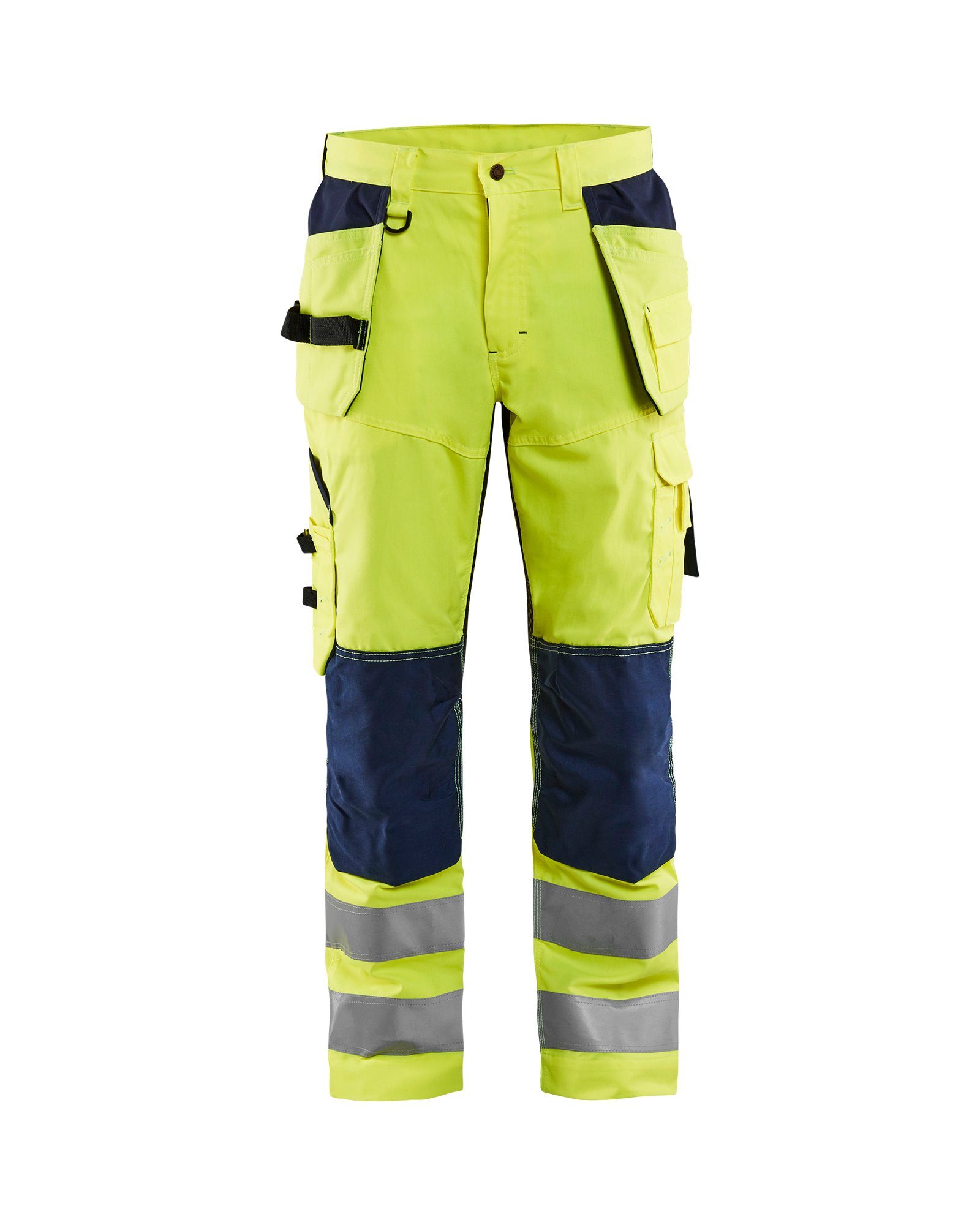 BLÅKLADER Arbeitsbundhose High Vis Arbeitshose mit Ventilationseffekt (1-tlg) gelb/marineblau