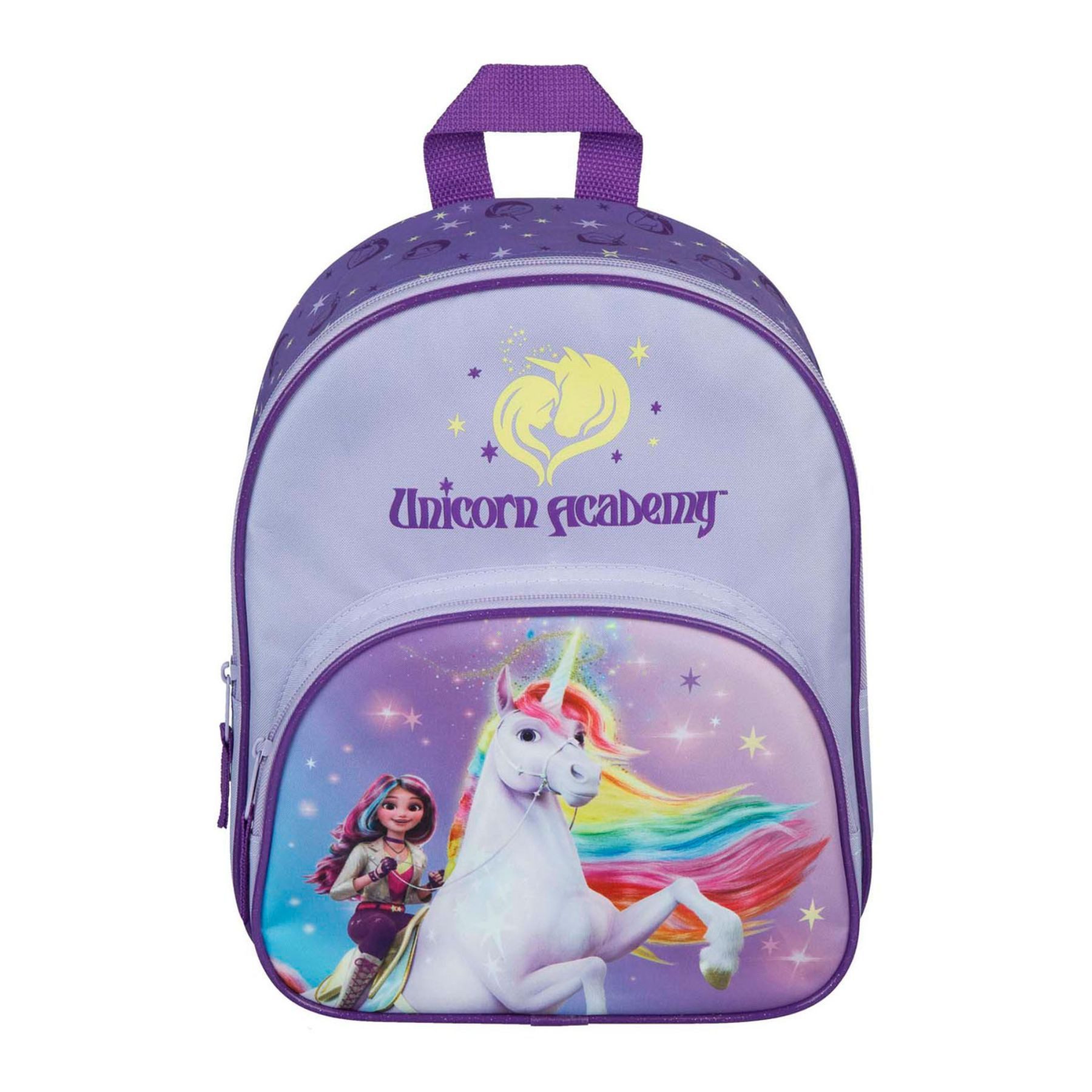 Unicorn Academy Kinderrucksack Rucksack für Mädchen farbenfroher Kinder Backpack