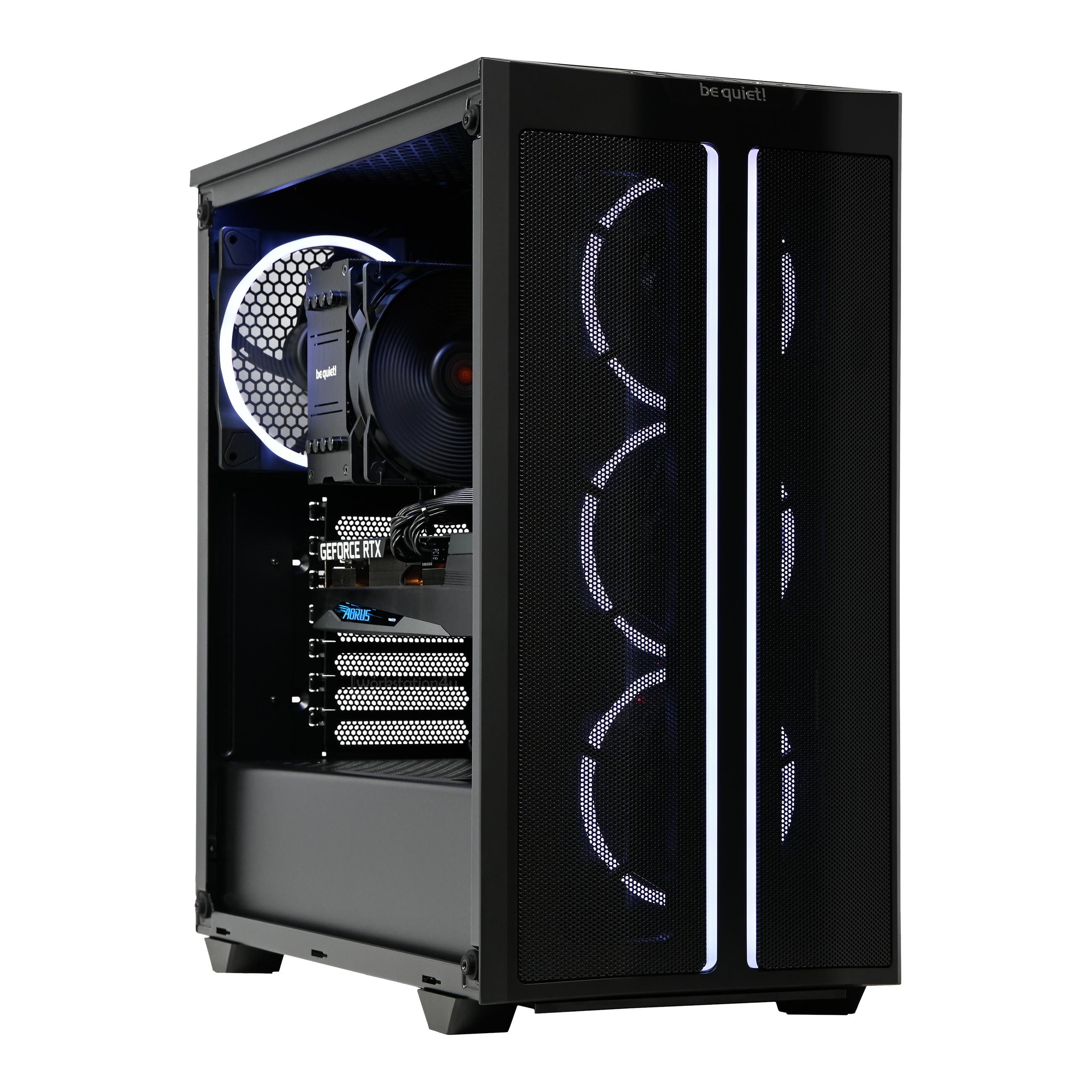 be quiet! Pure Base 500 FX Black High End Gaming-PC (AMD Ryzen 7 5700X, RTX 5050 8GB, 16 GB RAM, 500 GB SSD, Luftkühlung)
