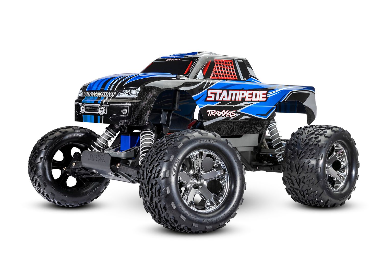 RC-Buggy Traxxas Stampede Monstertruck 1:10 2WD RTR blau, Akku, 4A Lader