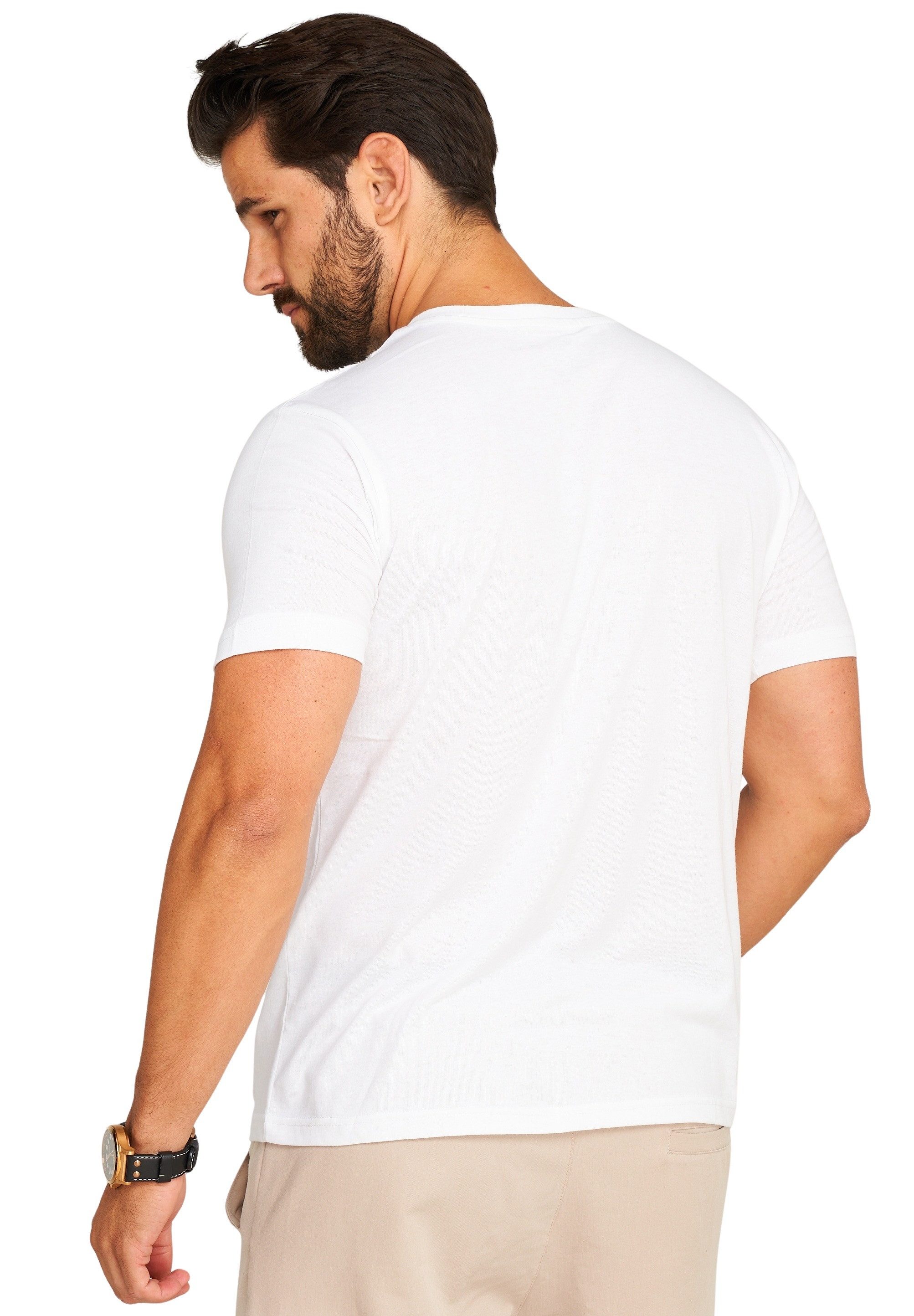 DAILY COTTON T-Shirt BASETEEV (Packung, 3er-Pack) Herren Basic Kurzarm Shirt V-Neck V-Ausschnitt