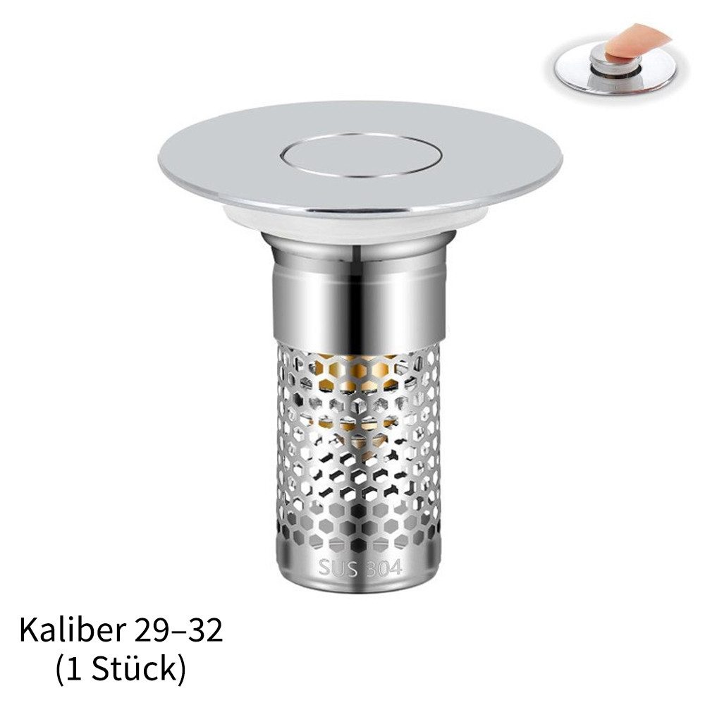 JASLIFE Waschbeckenstöpsel 2-in-1 Waschbeckenstöpsel mit Abflusssieb, (1 St günstig online kaufen