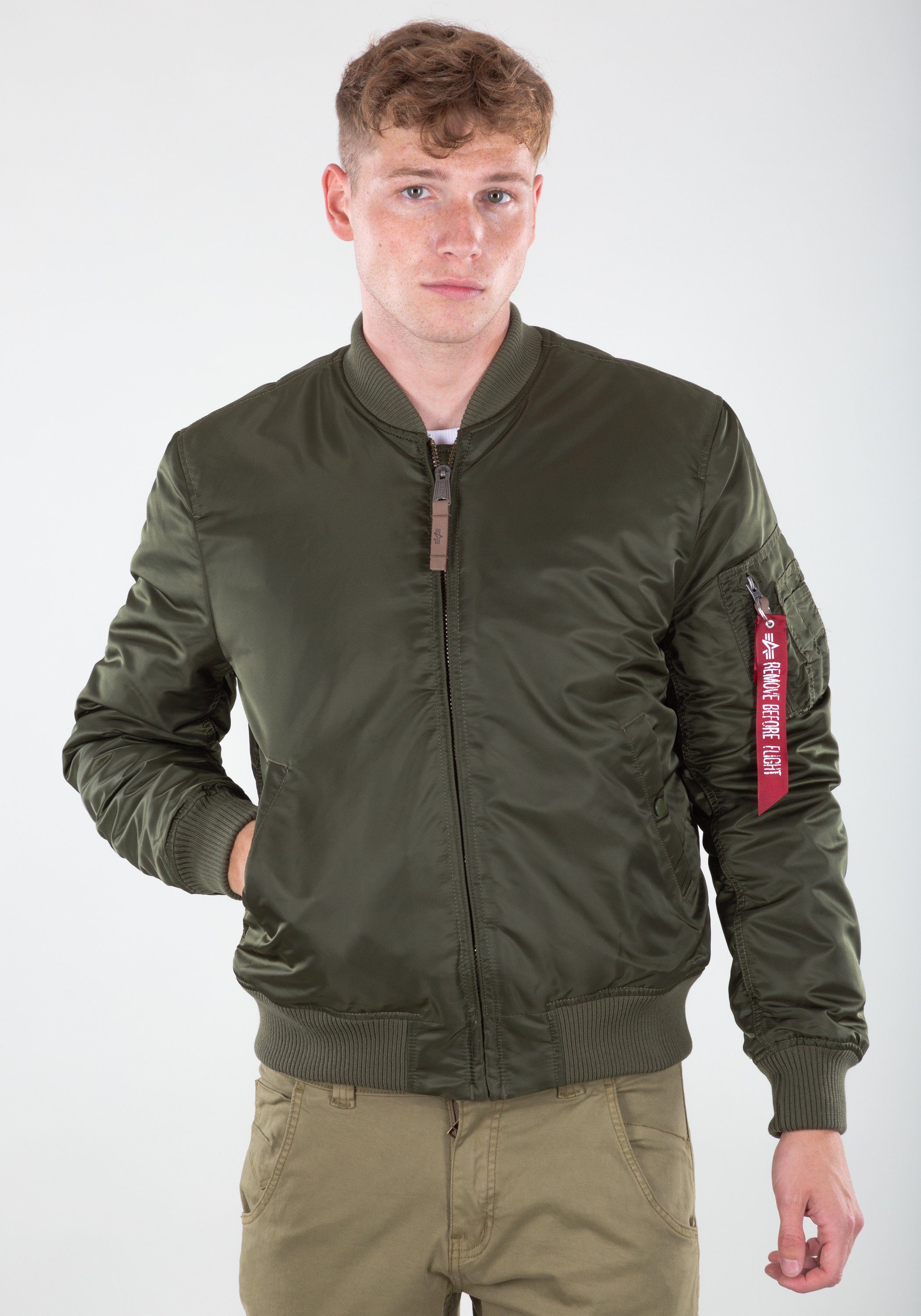 dark - Jackets Bomber Flight Industries & 59 Bomberjacke Men VF Industries Alpha green MA-1 Alpha