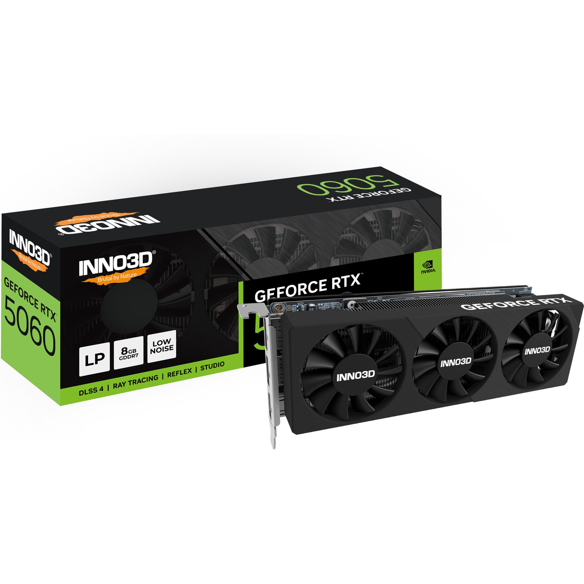 Inno3D INNO3D GeForce RTX 5060 LOW PROFILE, Grafikkarte, (DLSS 5, 2x Grafikkarte (8 GB, DLSS 5, 2x DisplayPort, 1x HDMI 2.1)