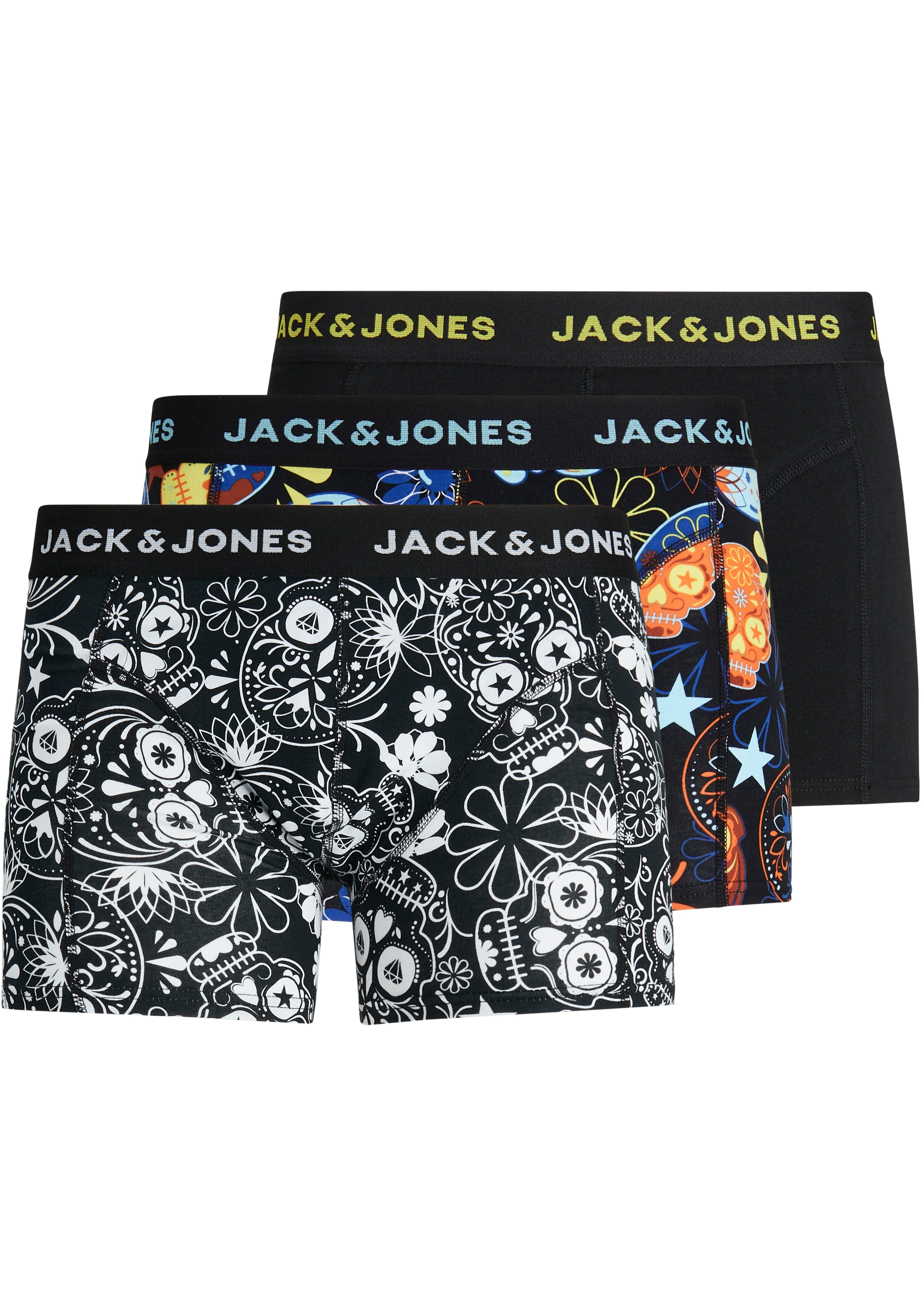 Boxershorts JACSUGAR SKULL TRUNKS 3 PACK. NOOS