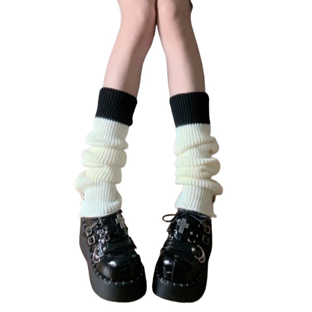 Lubgitsr Socken 1 Paar Beinwärmer Winter Beinstulpen Stricken Legwarmers  (1-Paar)