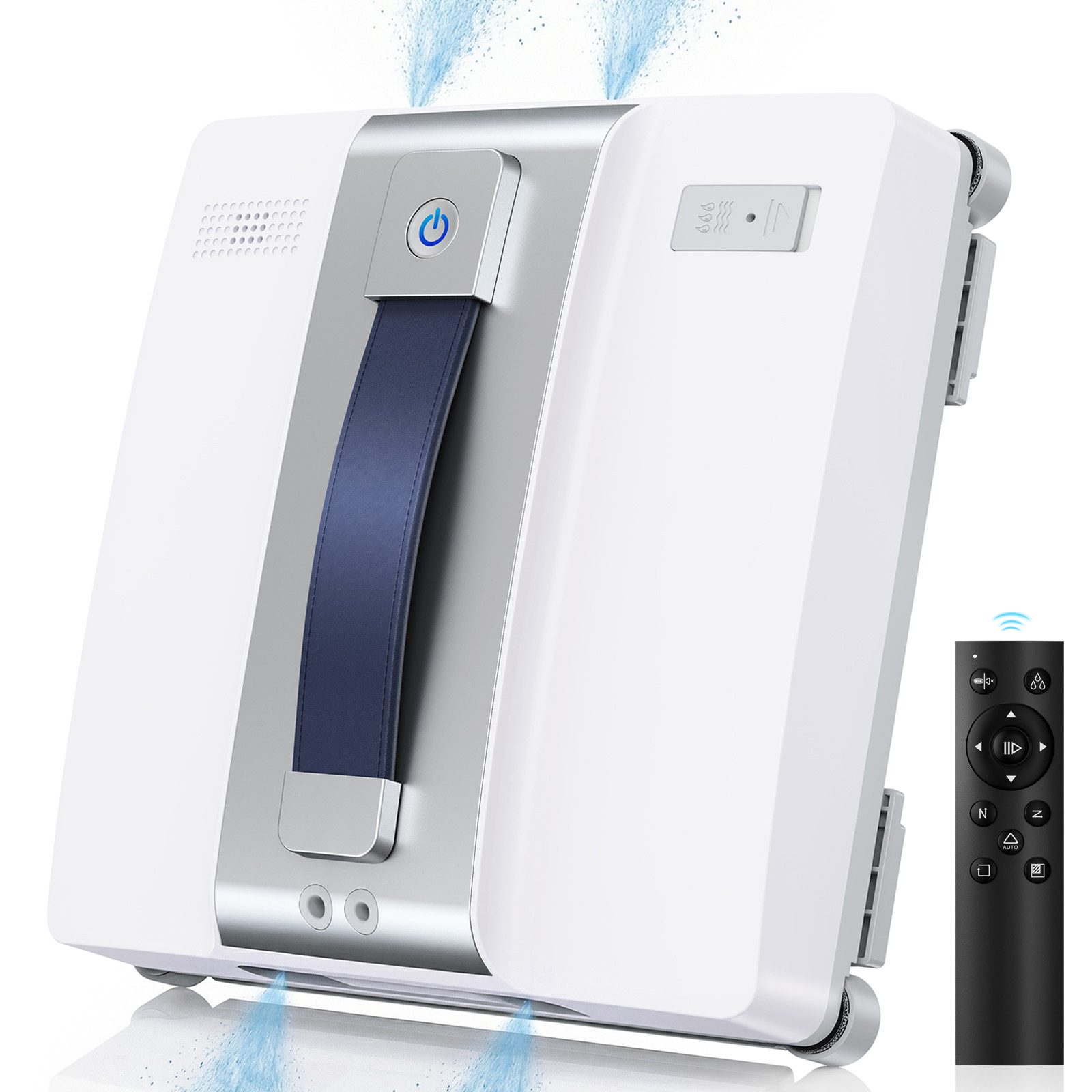 lubluelu Fensterputzroboter CHYW200 Intelligenter Fensterputzer Fenstersauger mit Fernbedienung, mit 60ml Wassertank und Sprühfunktion / Anti-Fall