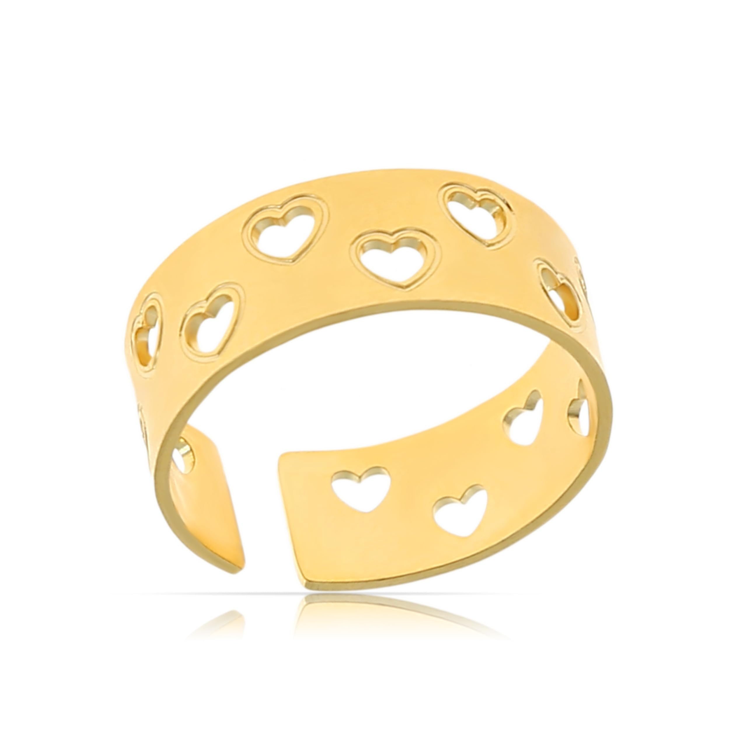 Made by Nami Fingerring Edelstahl Gold günstig online kaufen