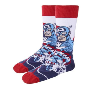 Metamorph Kostüm Marvel – Avengers Socken 3er-Pack, Drei Paar Socken mit Avengers-Superhelden im Geschenkkarton
