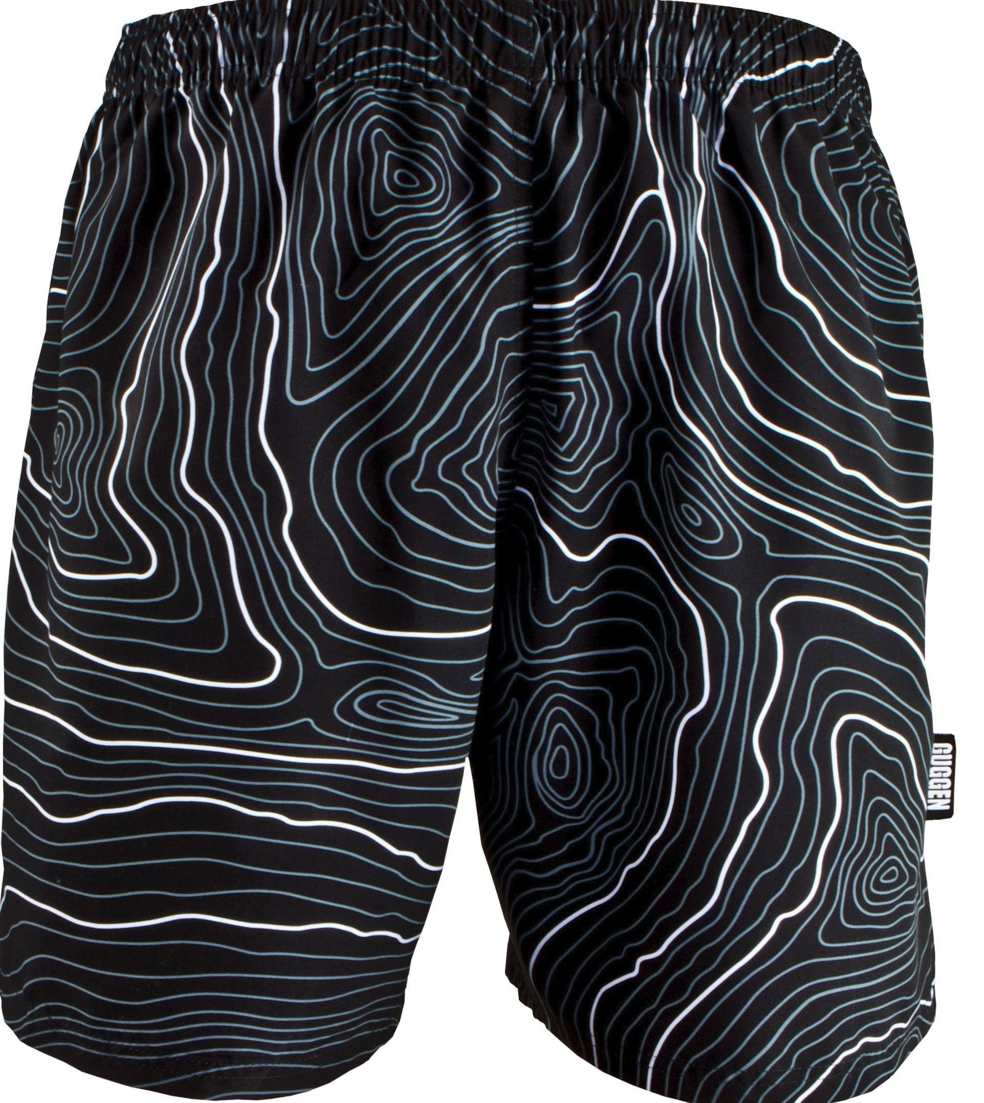 GUGGEN Mountain Badehose Badehose Herren Badeshorts Schnelltrocknend Boardshorts Beachshorts Streifen Karriert Badeshorts mit Kordel Gummizug Innenslip